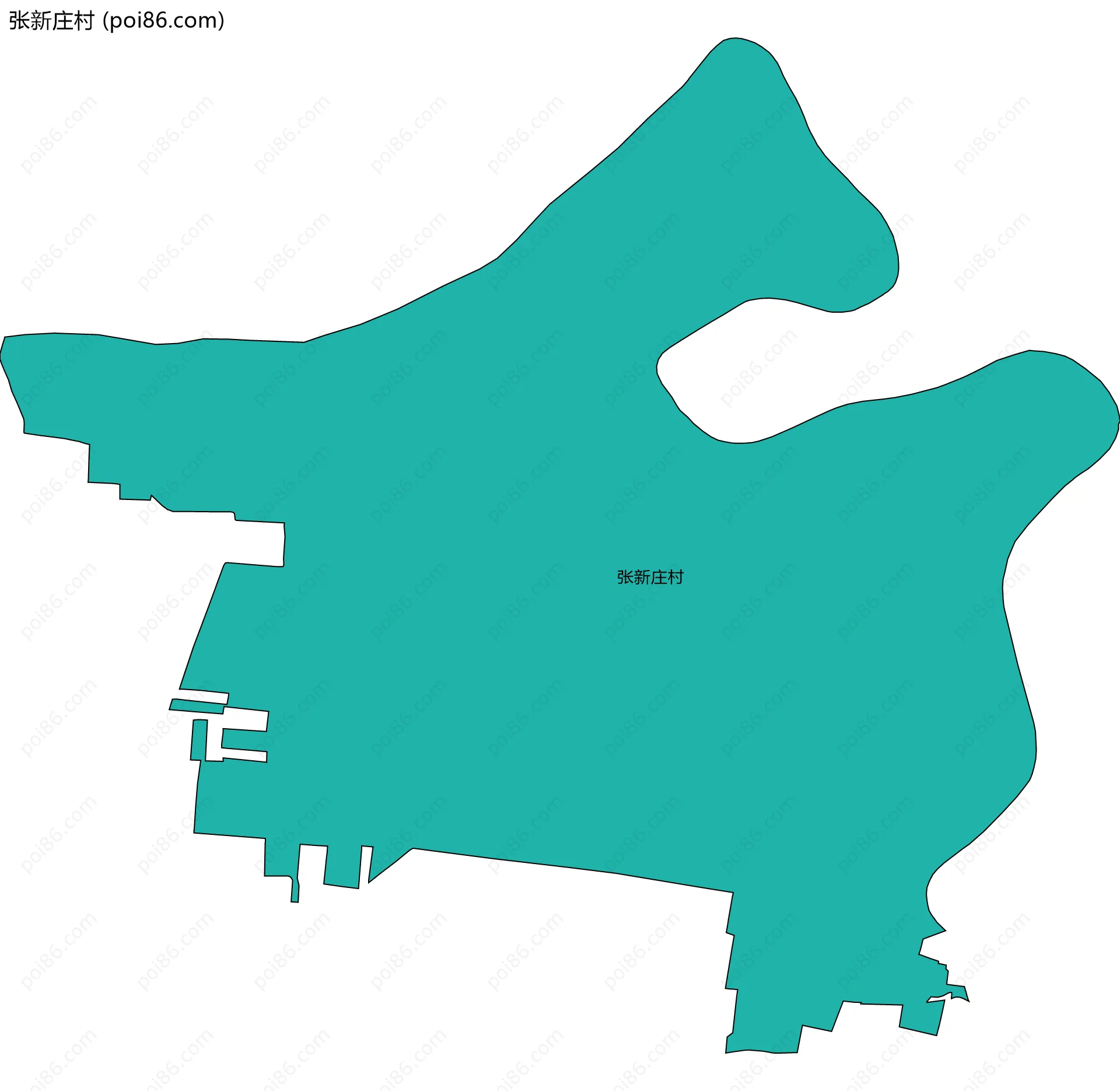 张新庄村边界地图