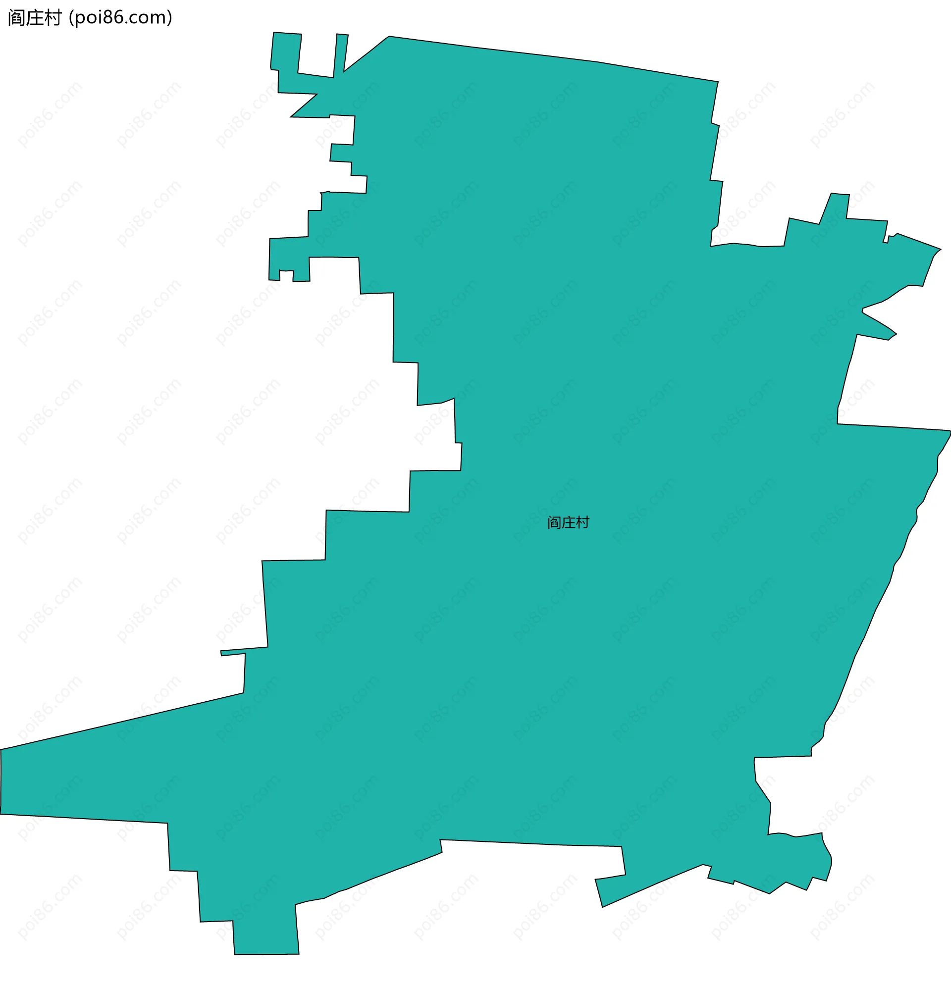 阎庄村边界地图