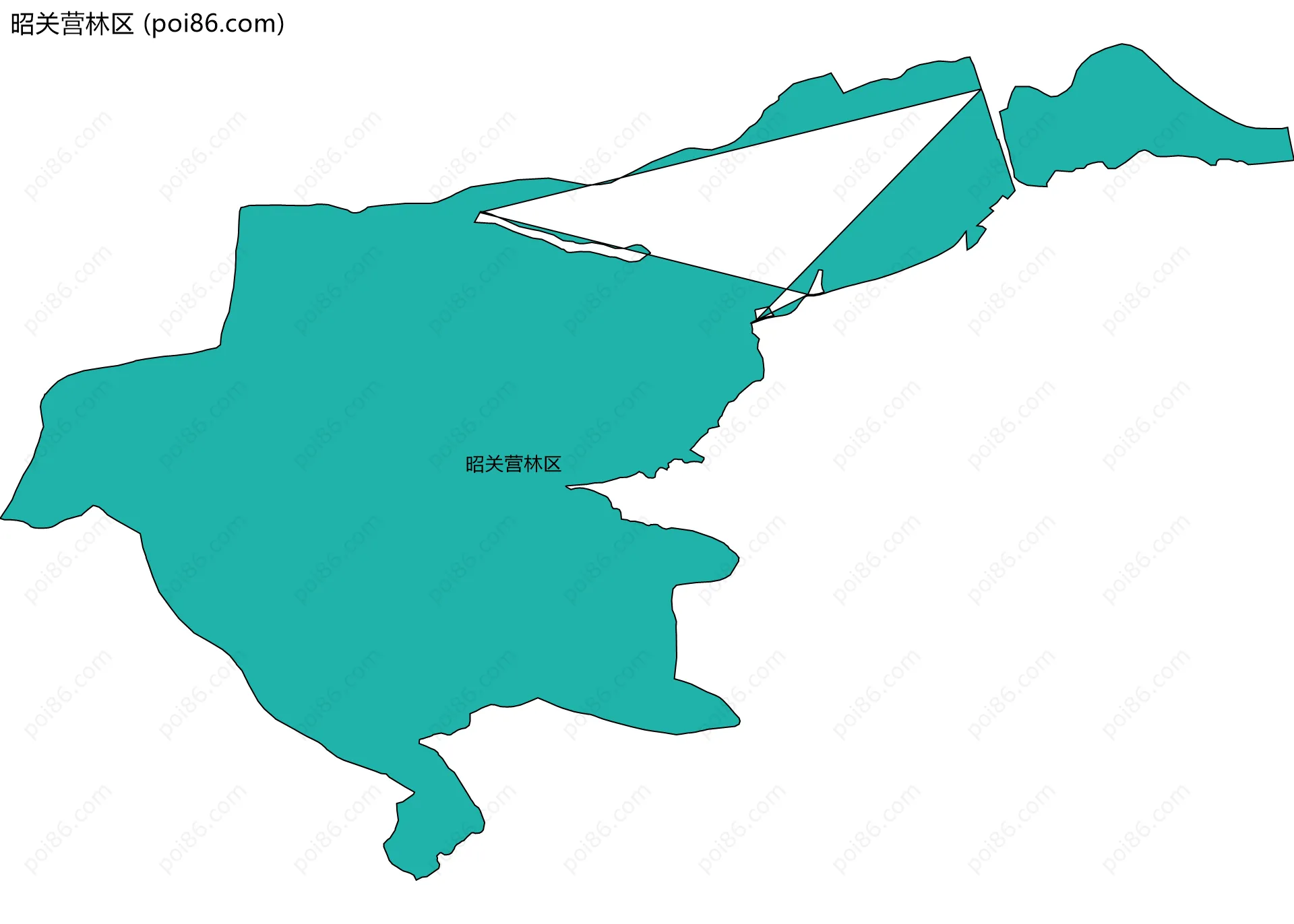 昭关营林区边界地图