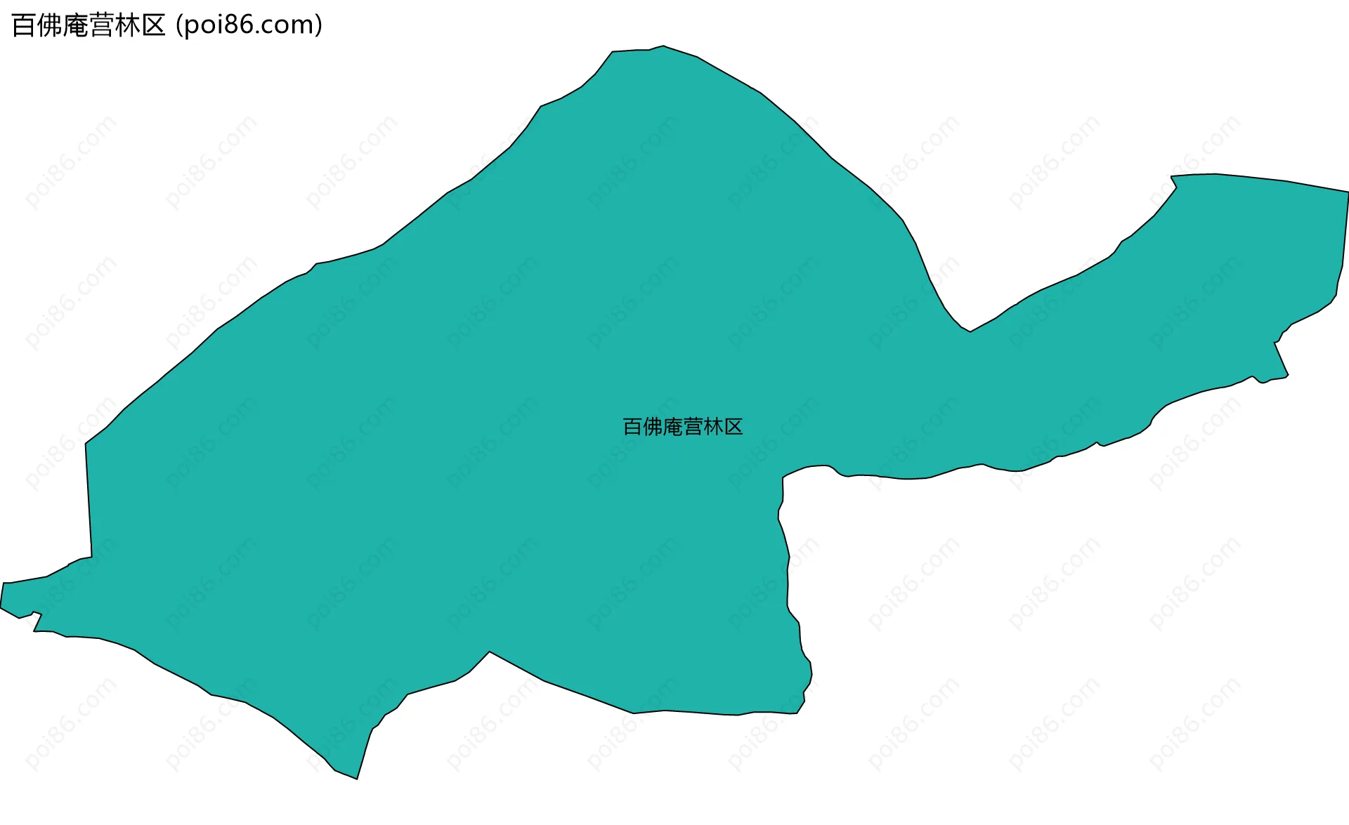 百佛庵营林区边界地图