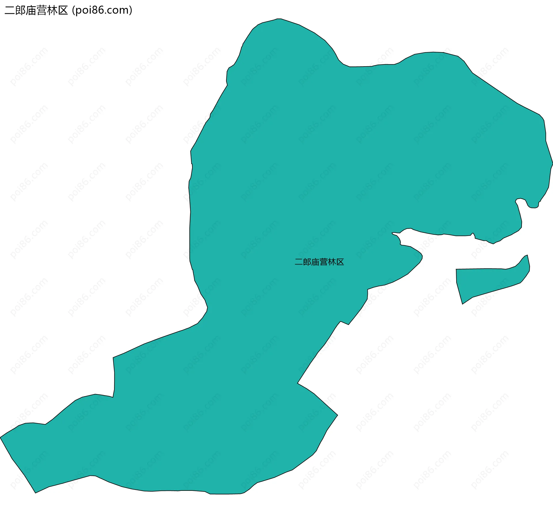 二郎庙营林区边界地图