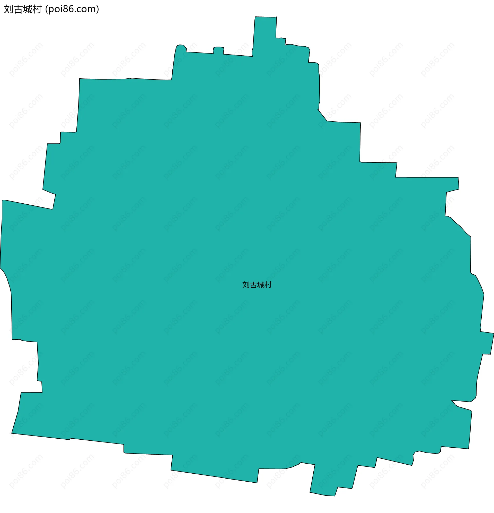 刘古城村边界地图