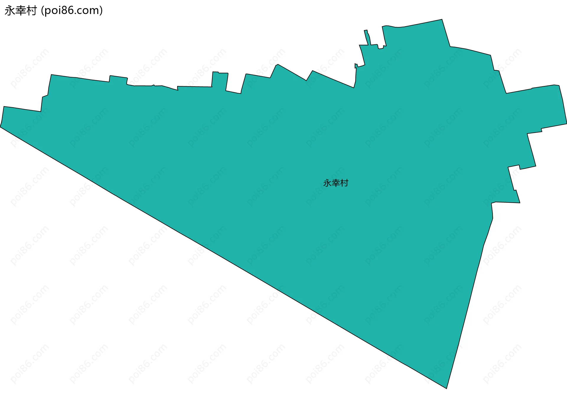 永幸村边界地图