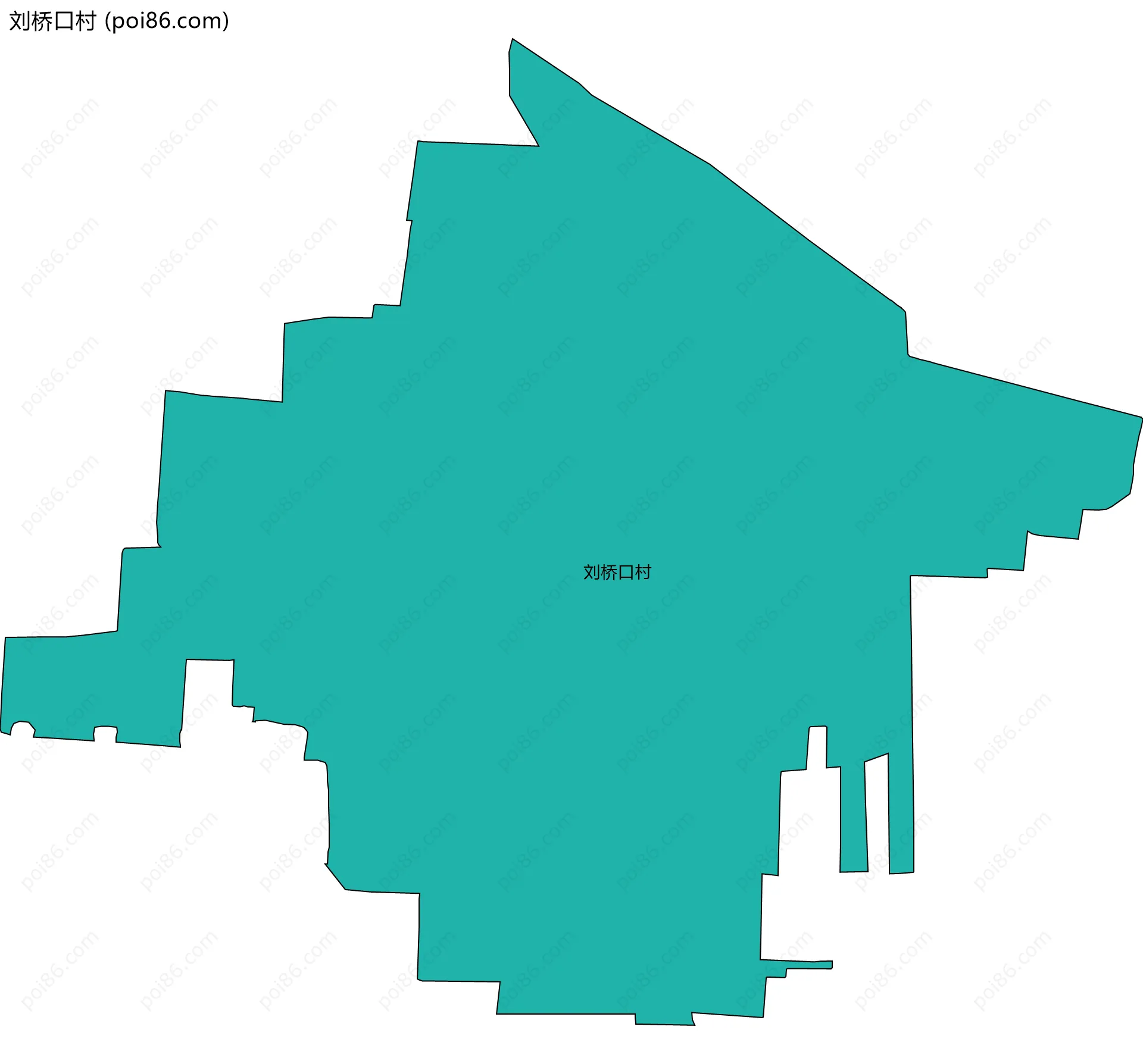 刘桥口村边界地图