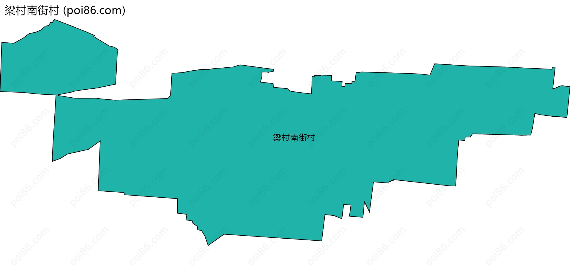 梁村南街村边界地图