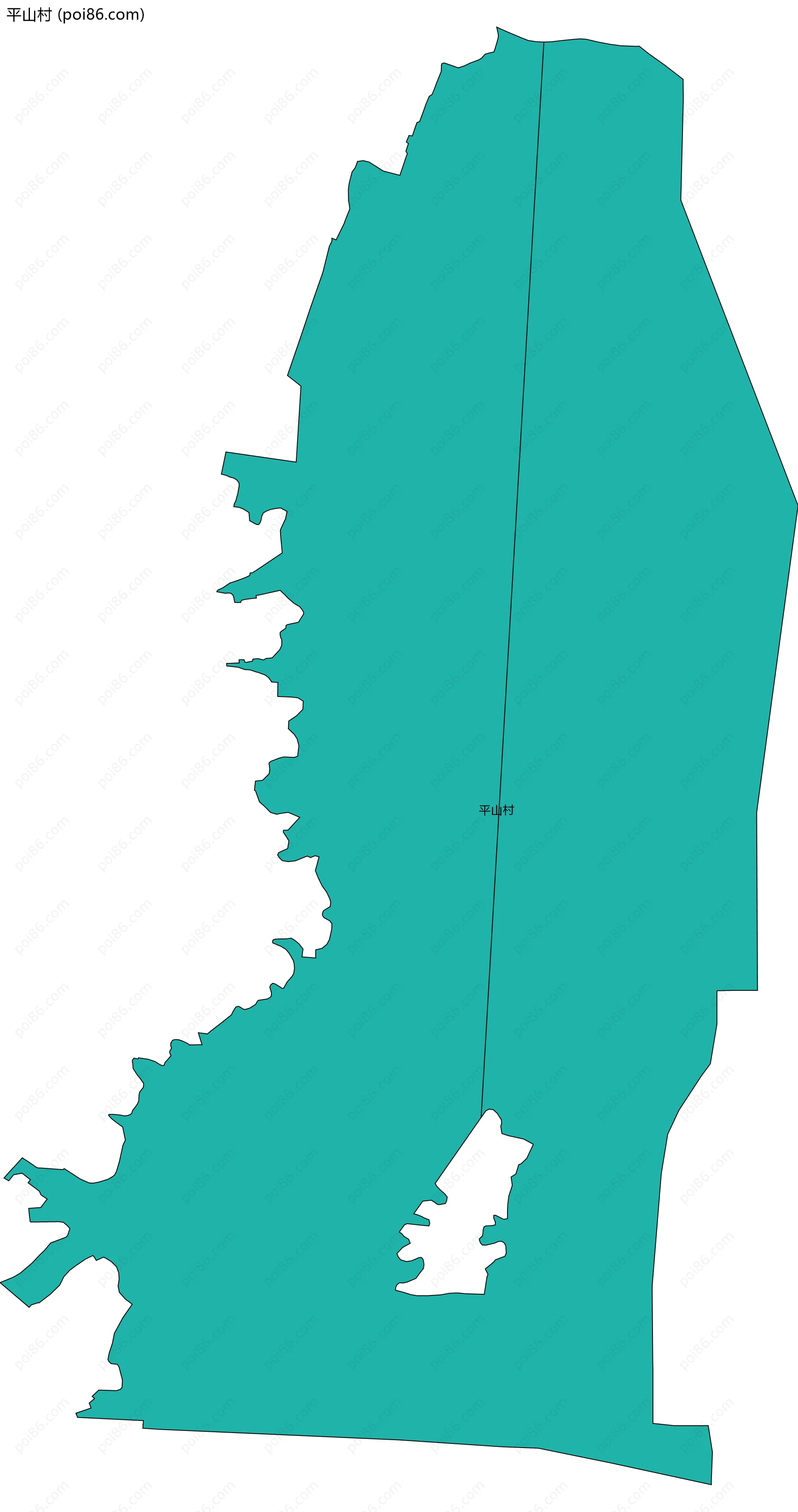 平山村边界地图