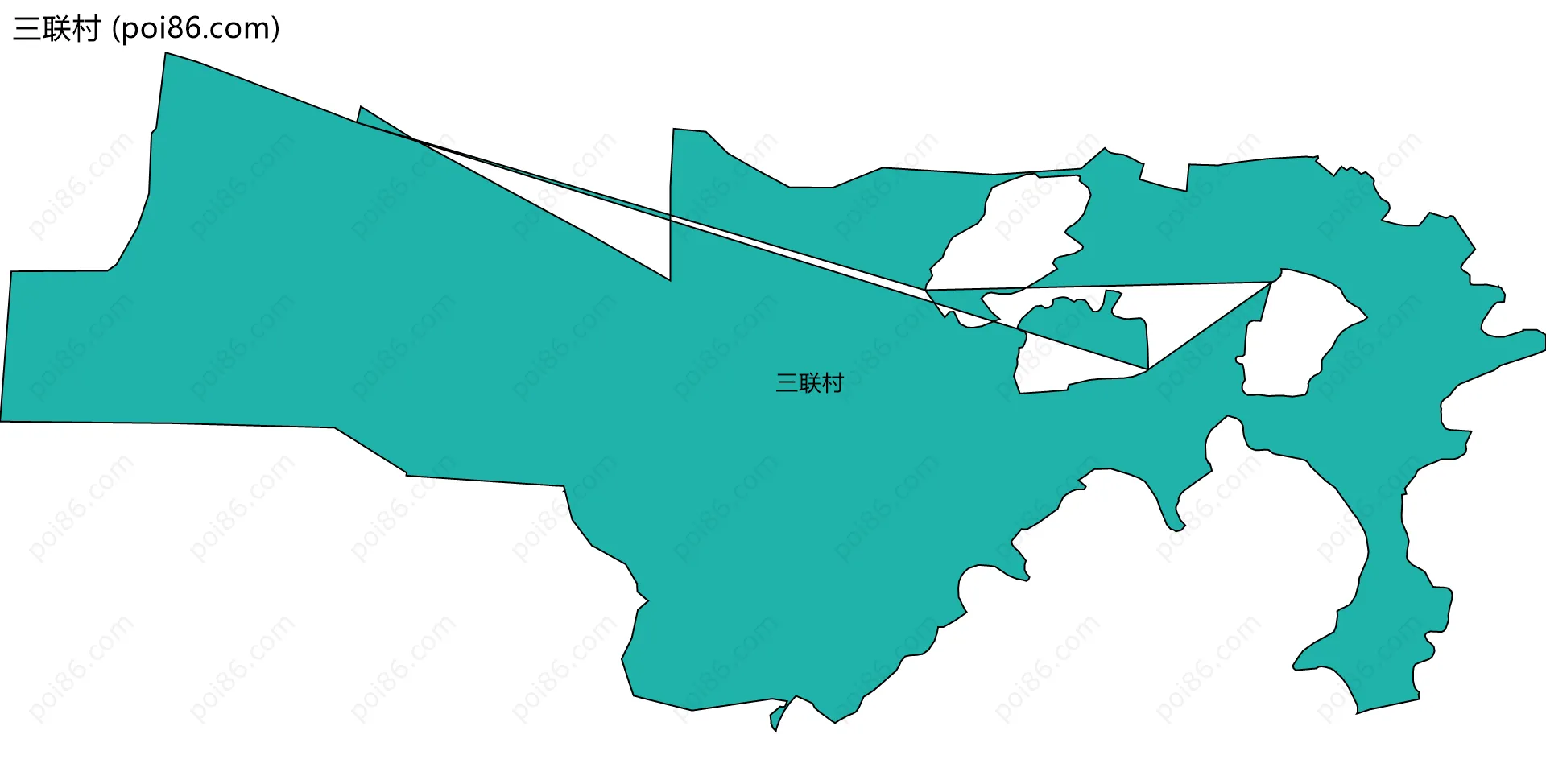 三联村边界地图