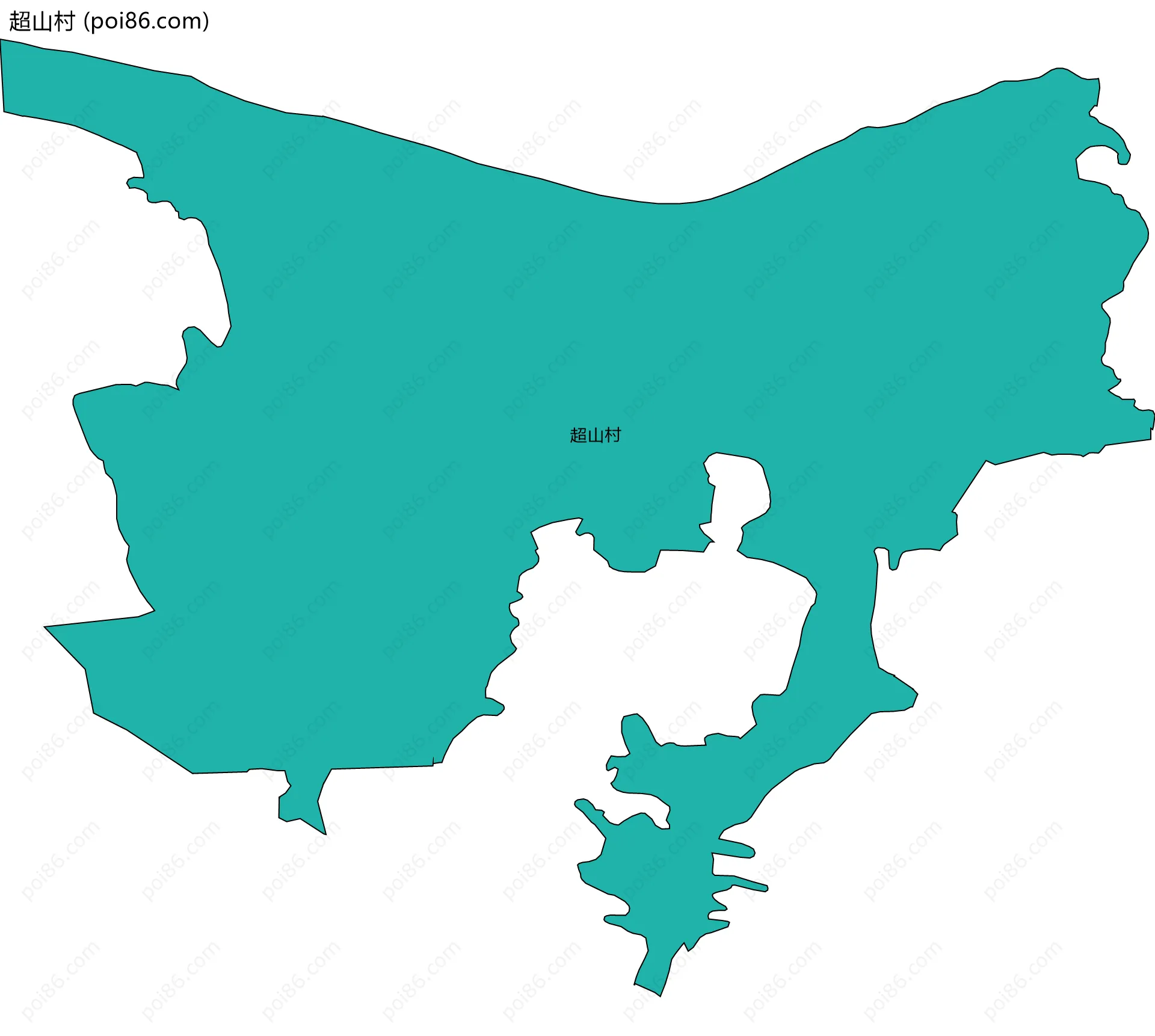 超山村边界地图