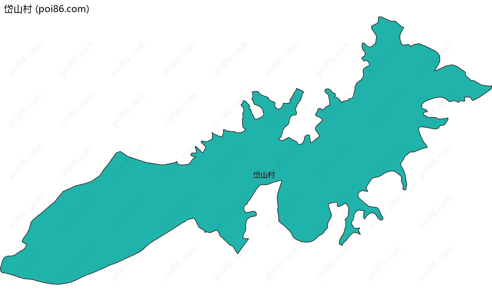岱山村边界地图