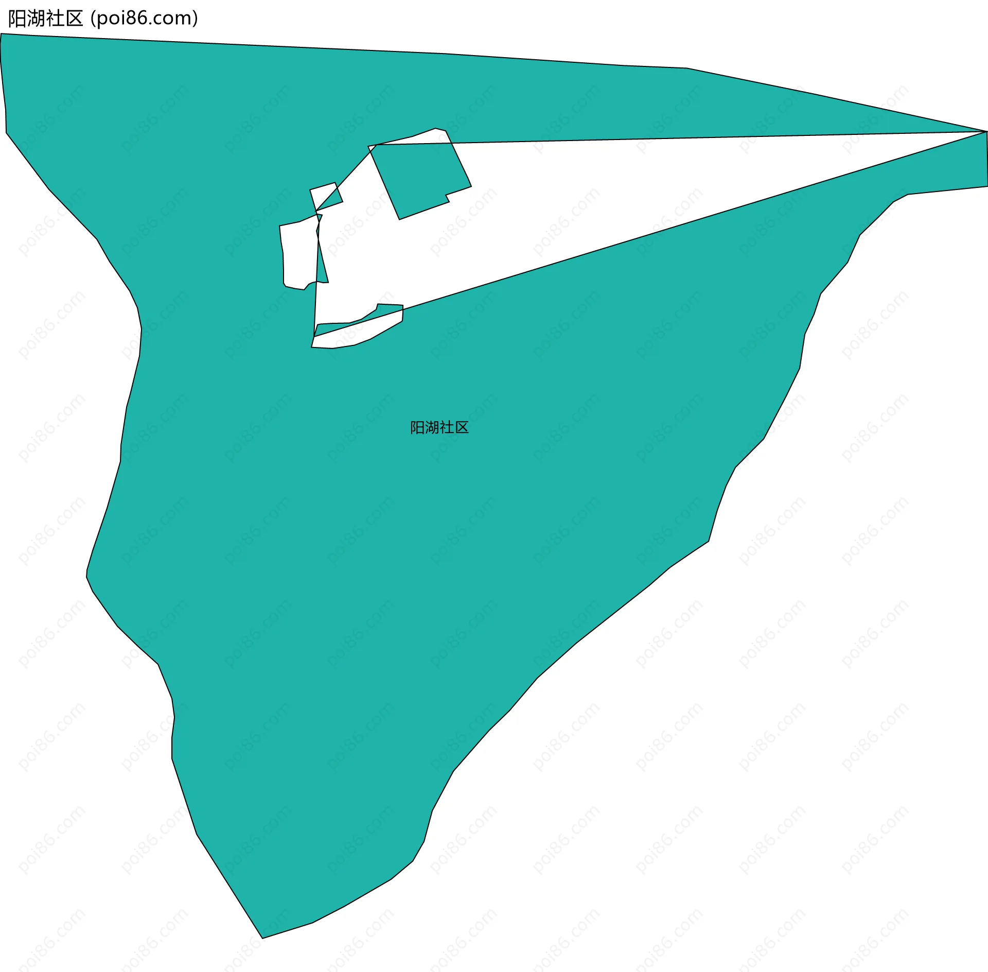 阳湖社区边界地图
