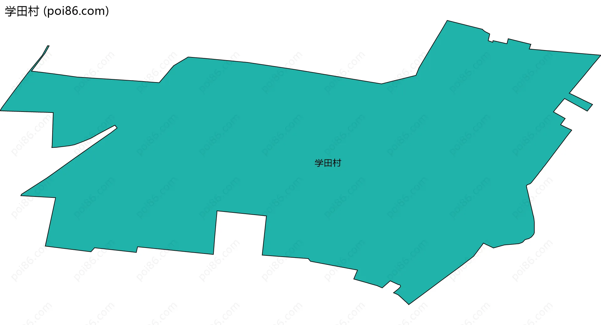 学田村边界地图