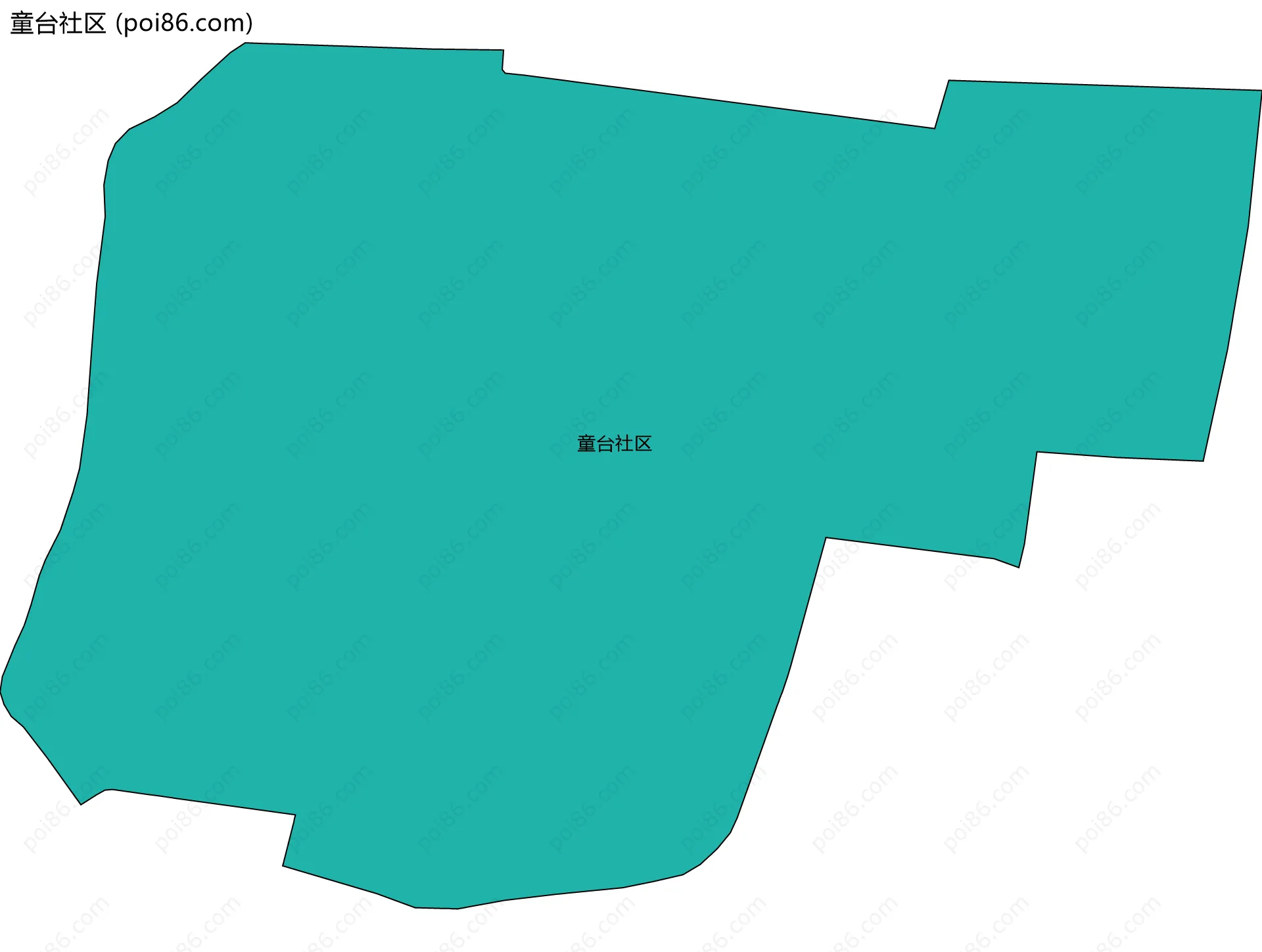 童台社区边界地图