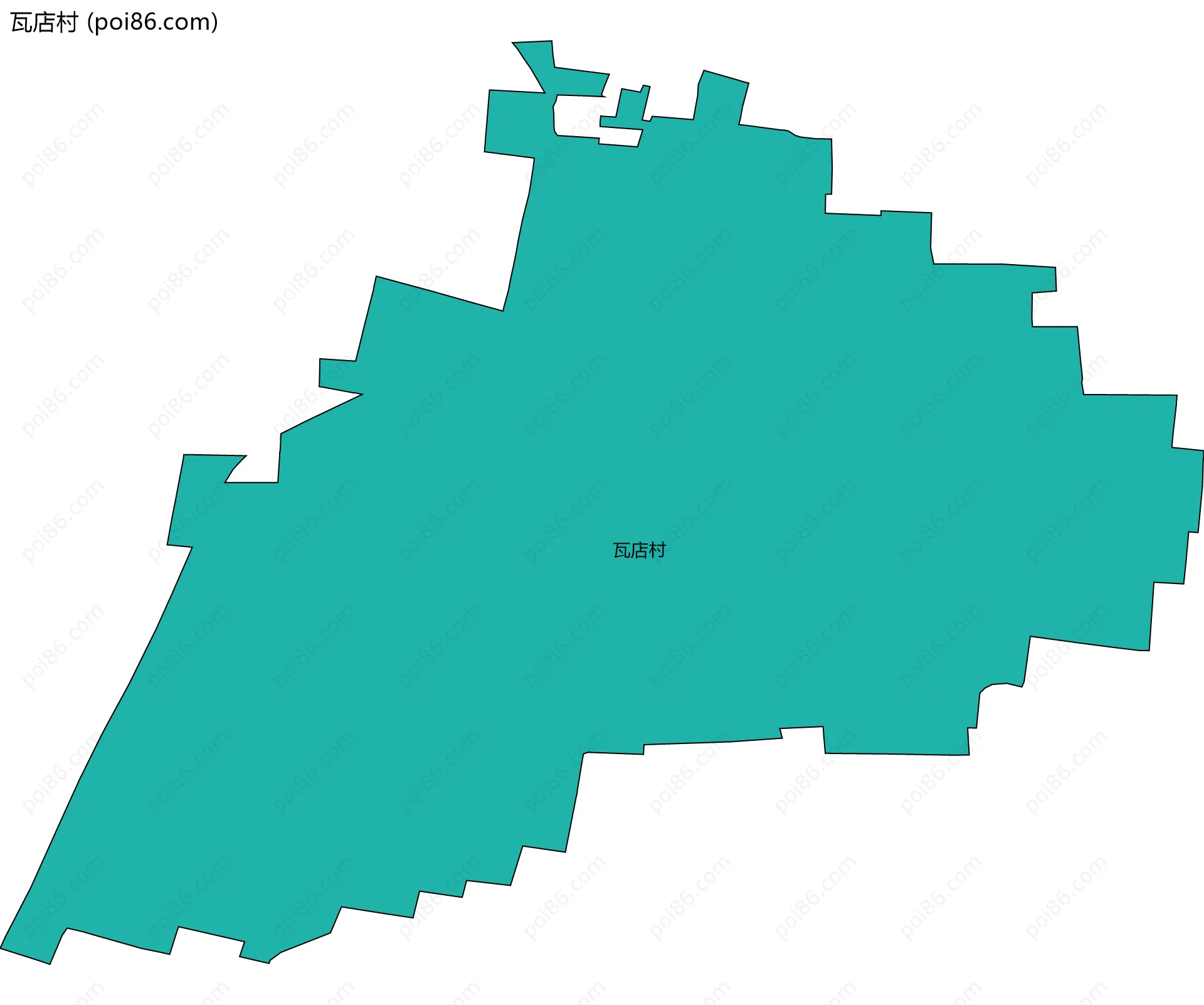 瓦店村边界地图