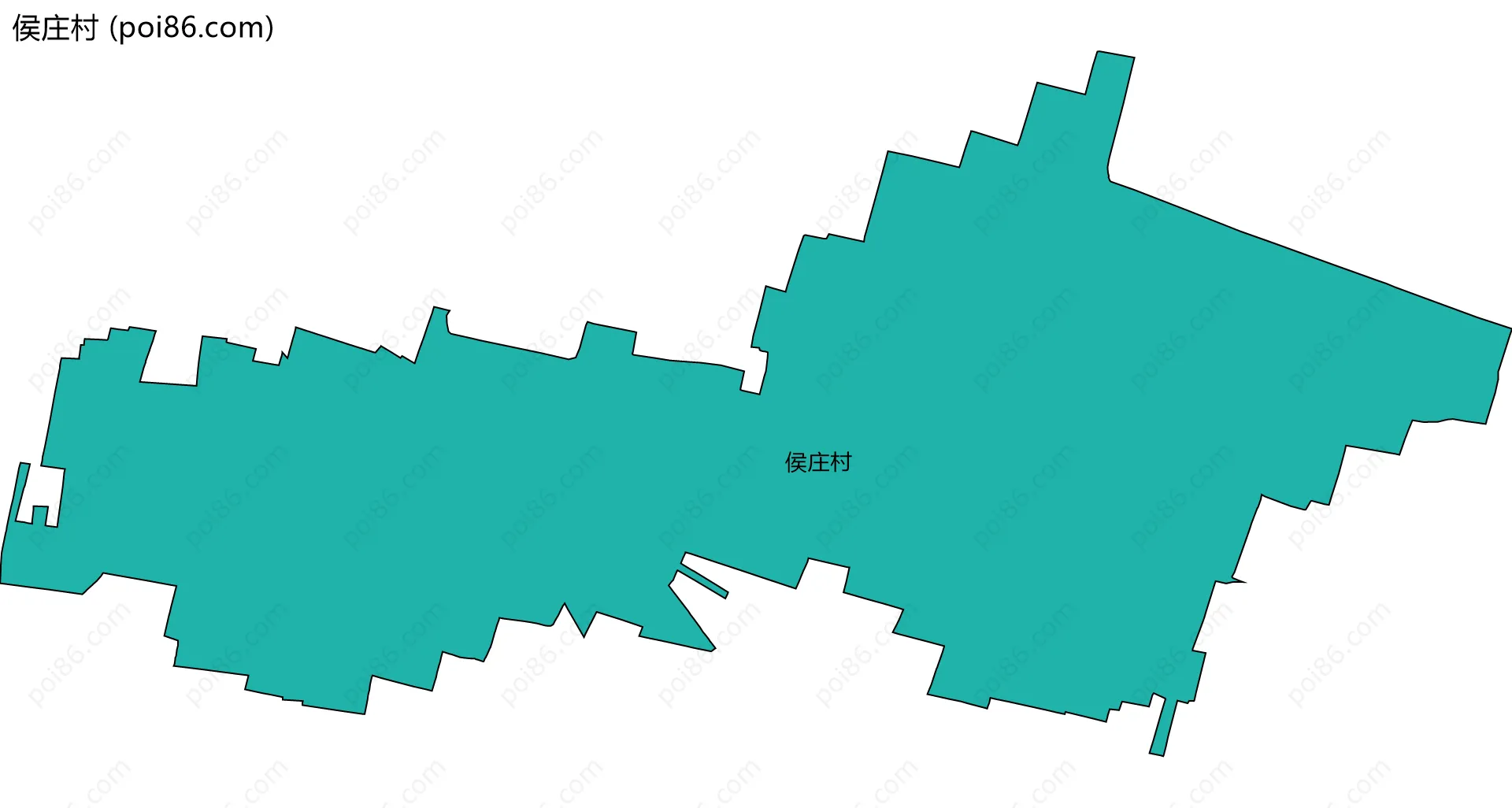 侯庄村边界地图