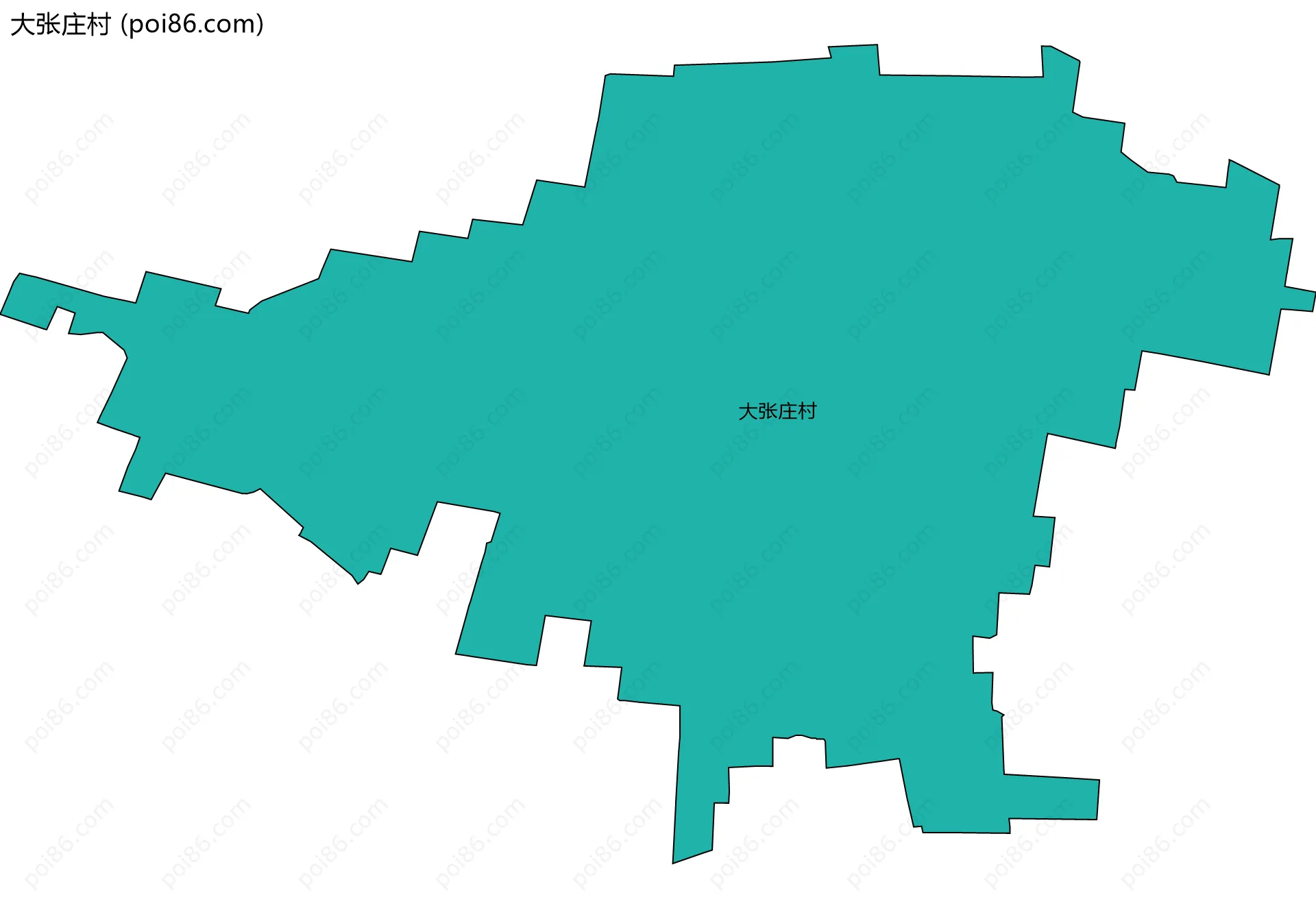 大张庄村边界地图