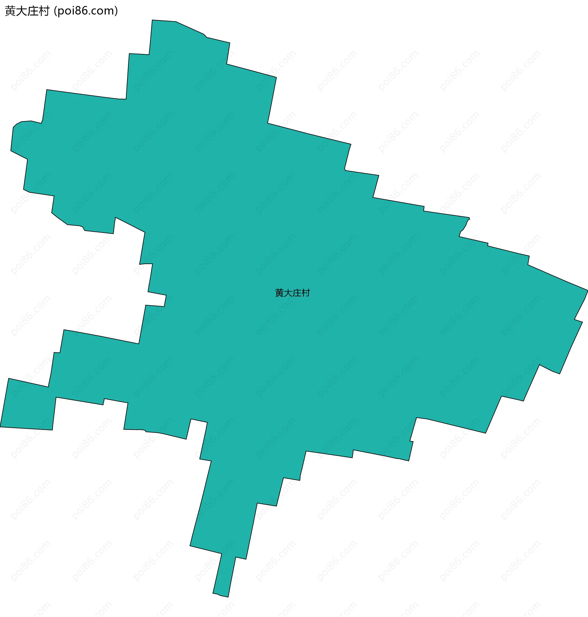 黄大庄村边界地图