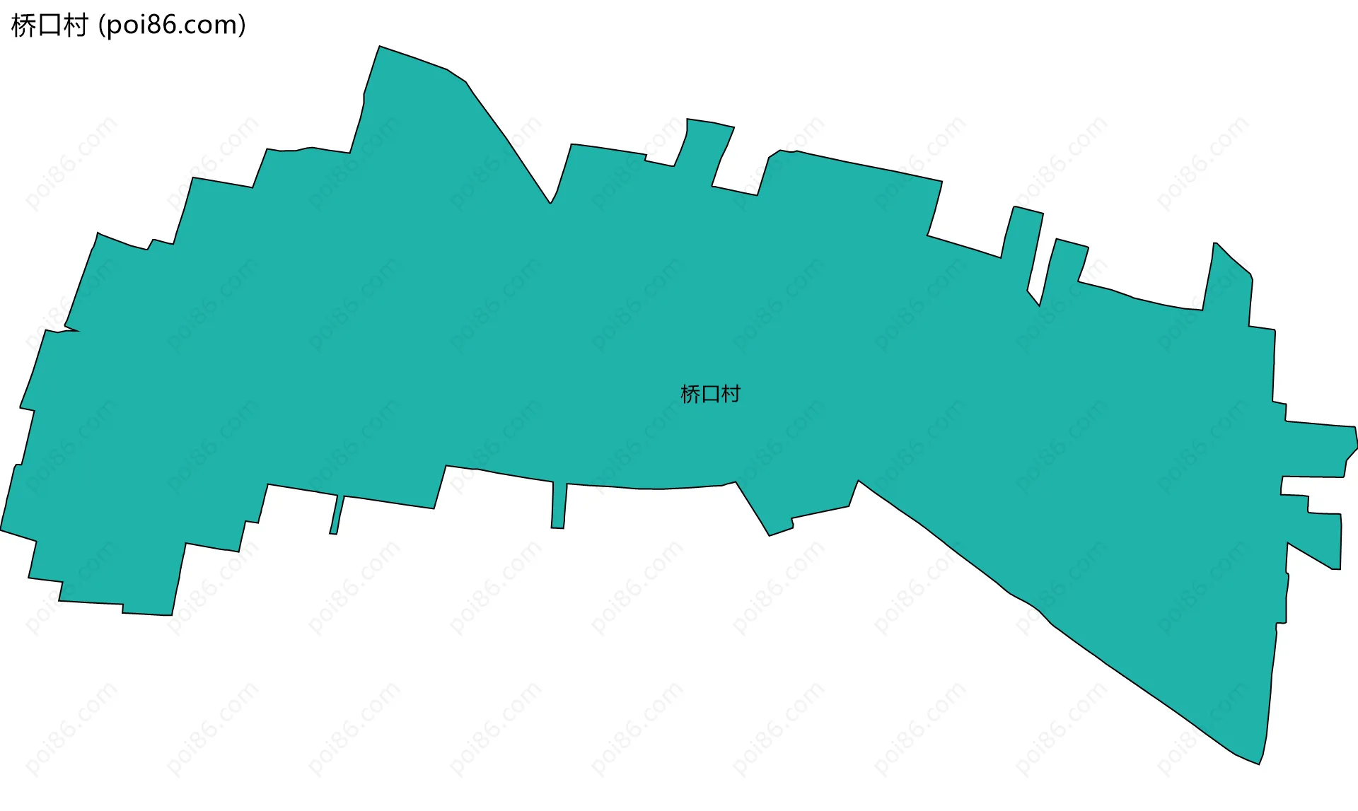 桥口村边界地图