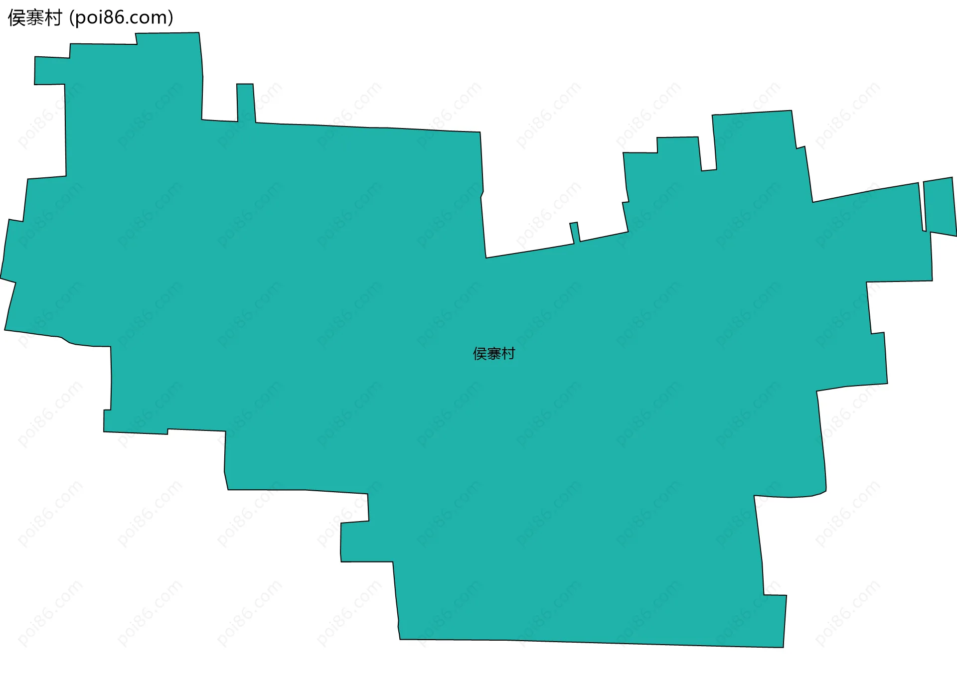 侯寨村边界地图