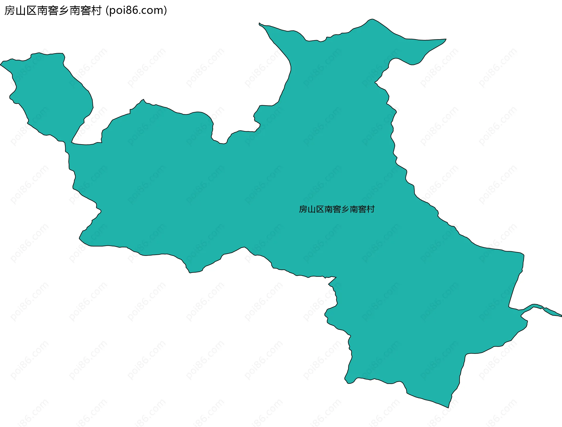 房山区南窖乡南窖村边界地图