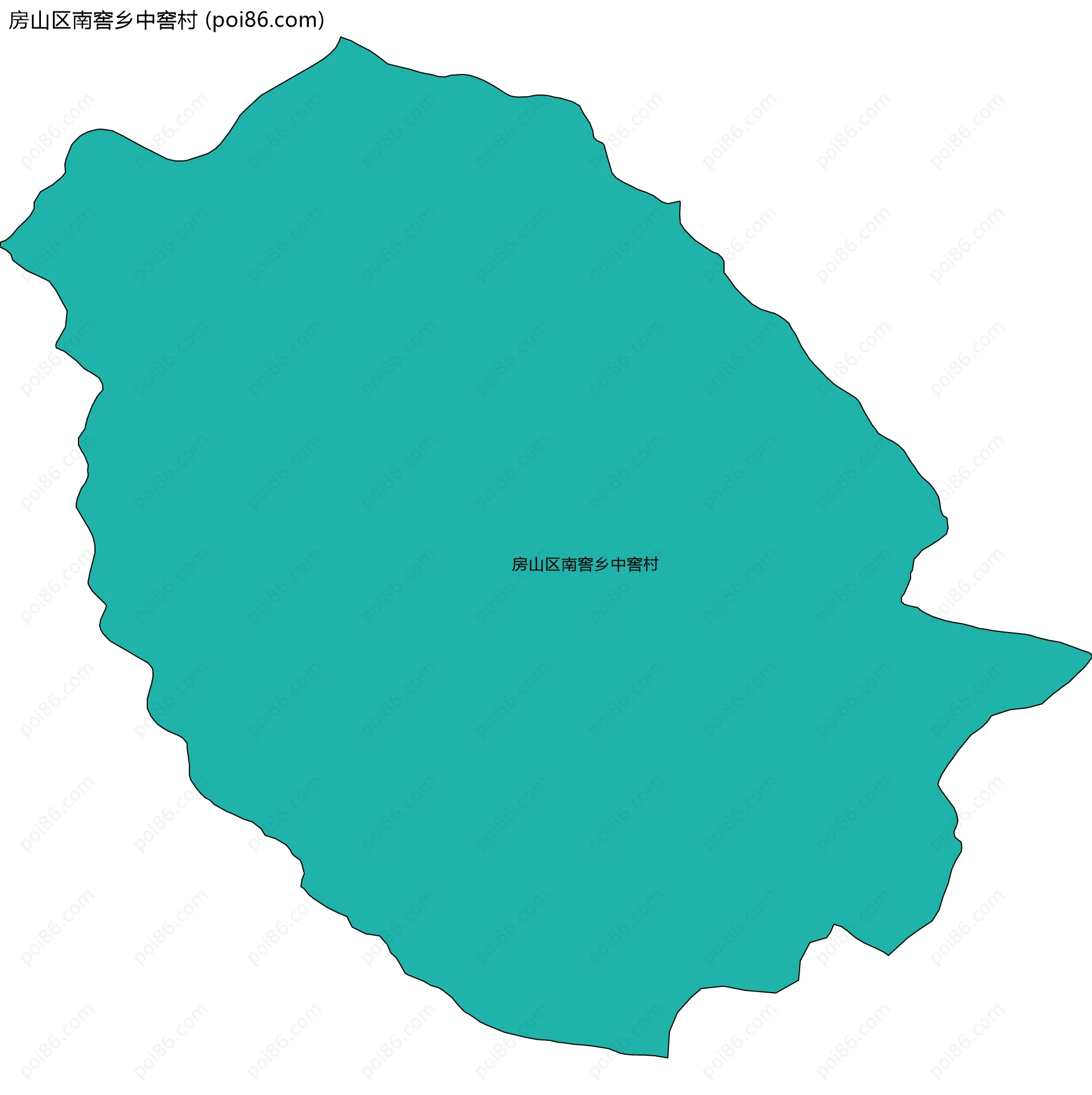 房山区南窖乡中窖村边界地图