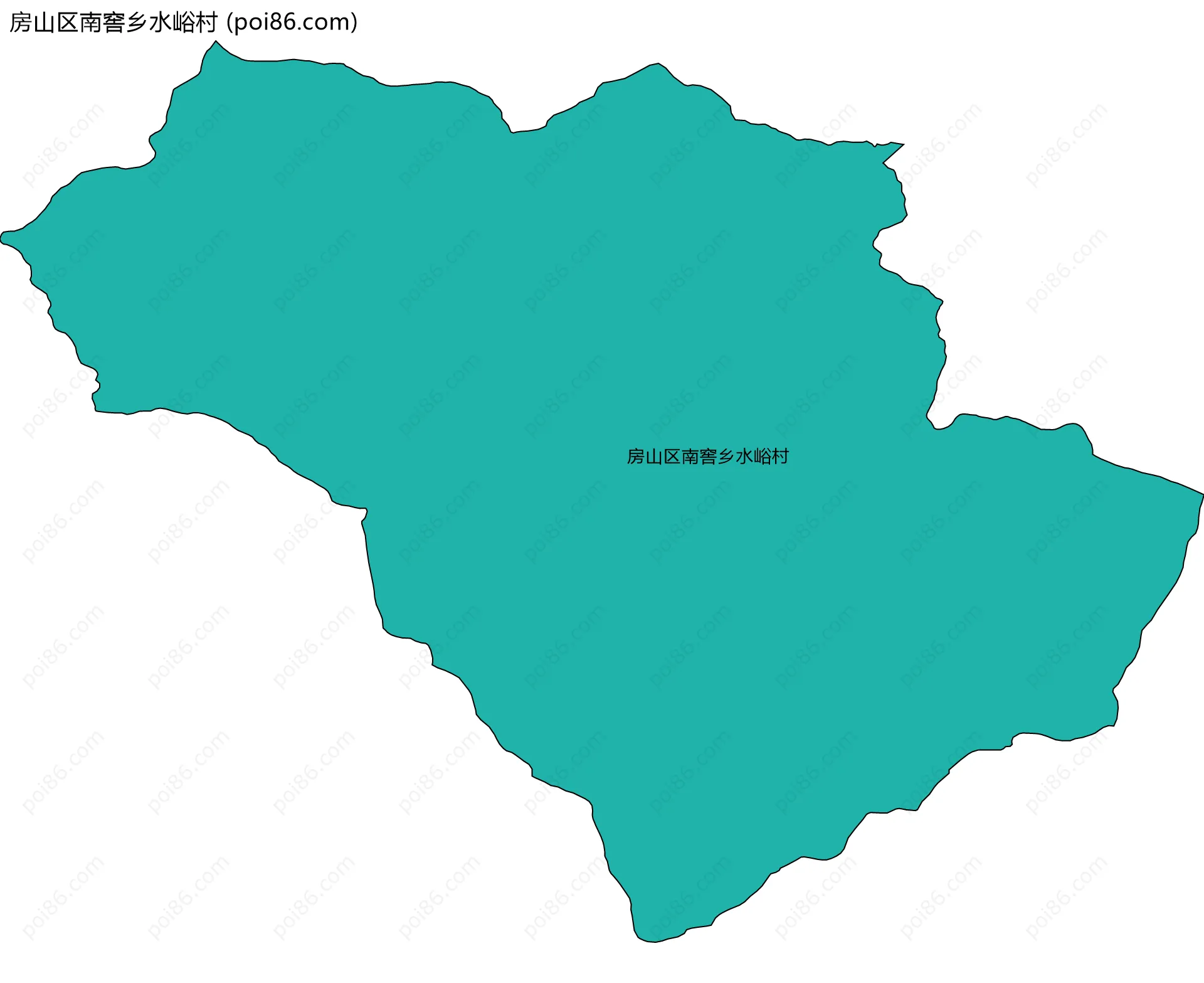 房山区南窖乡水峪村边界地图