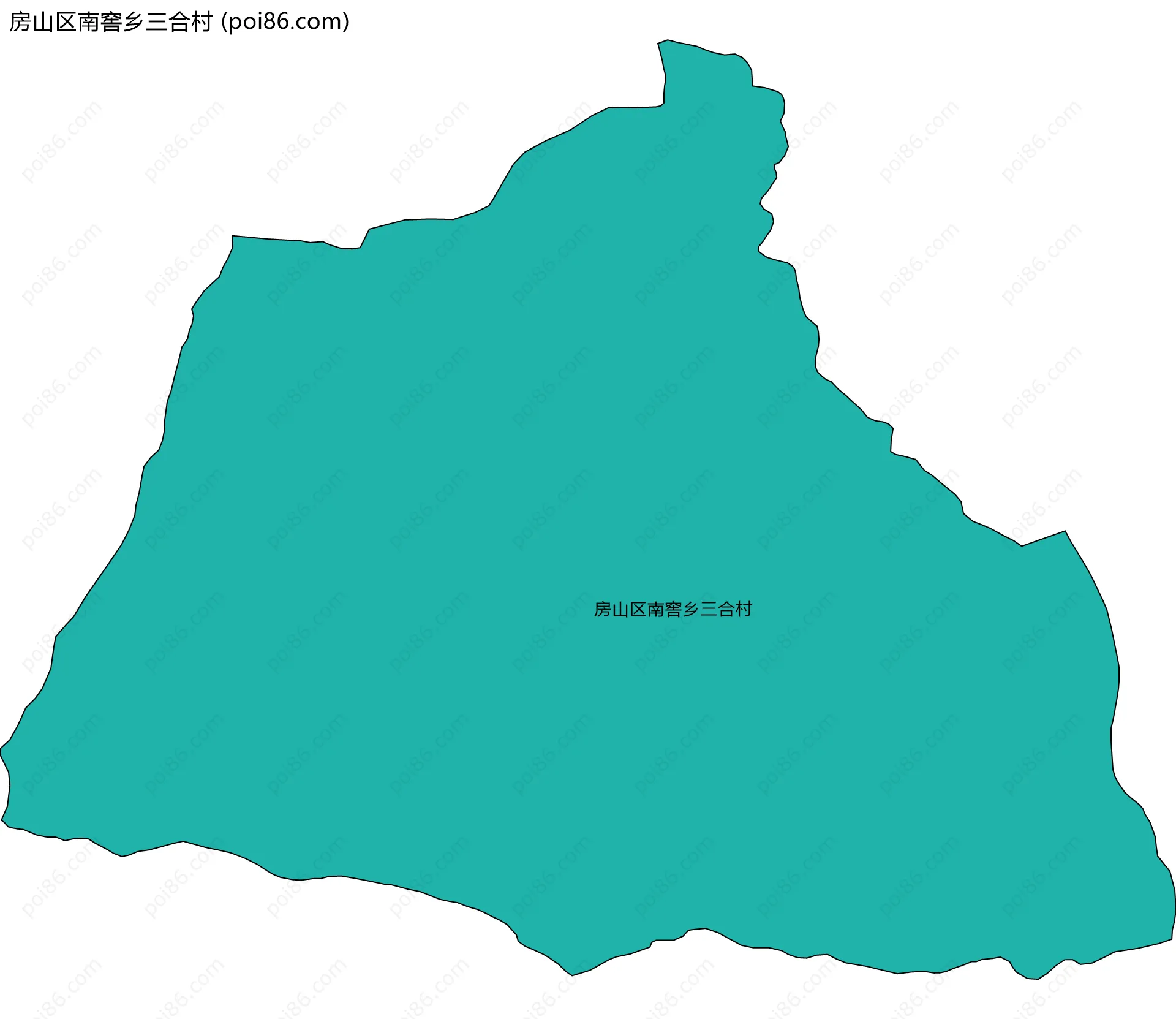 房山区南窖乡三合村边界地图
