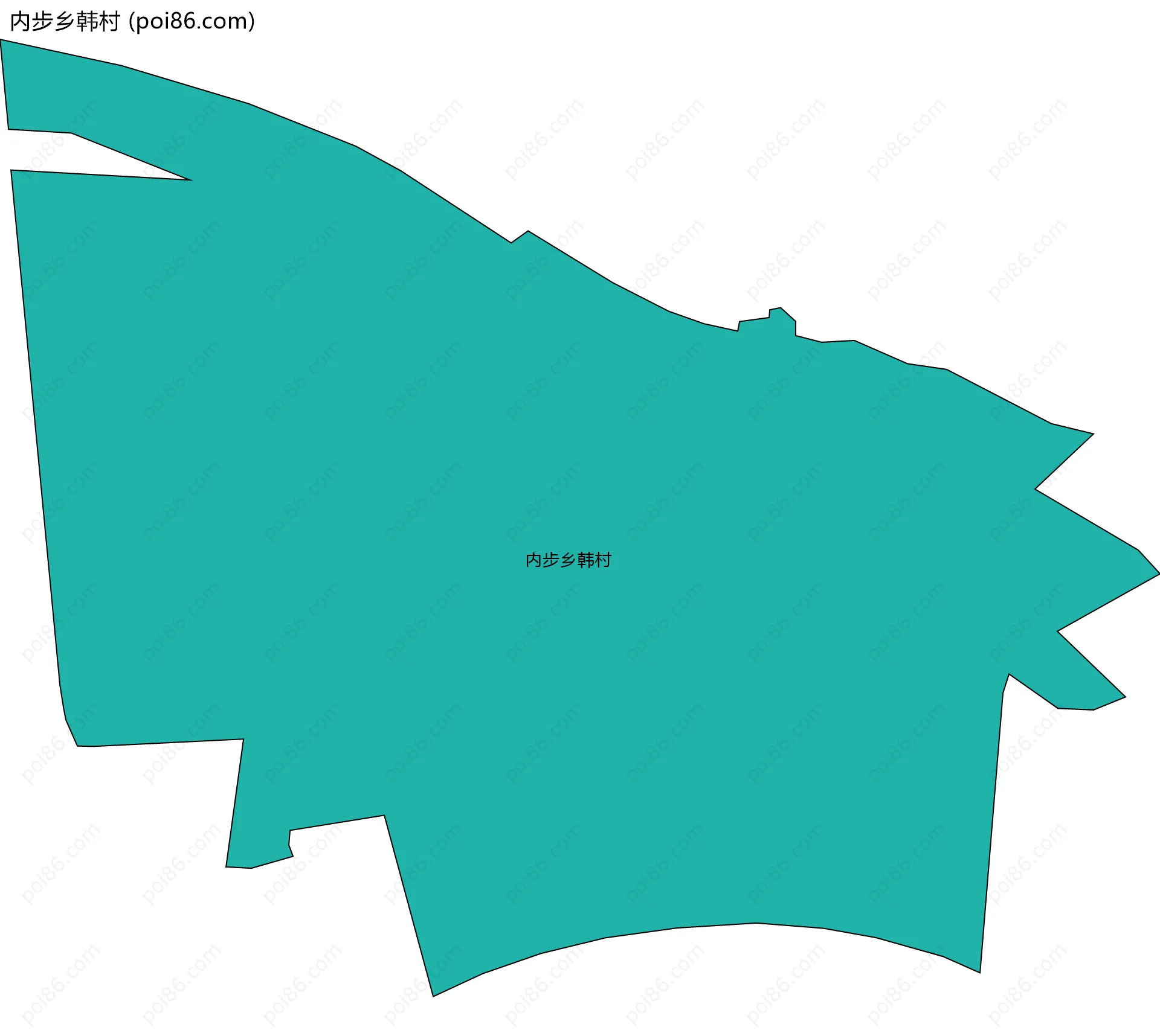 内步乡韩村边界地图