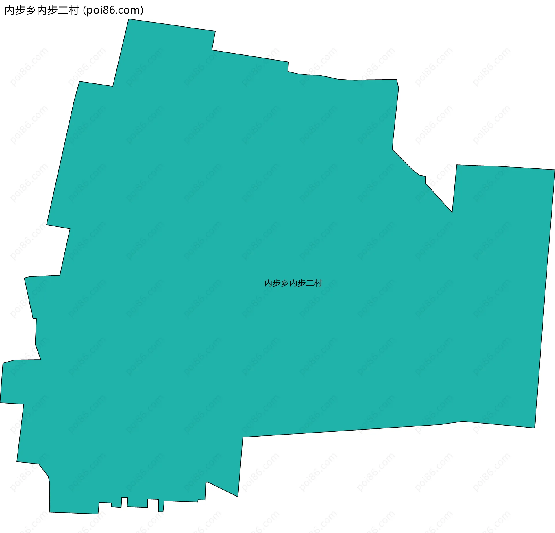 内步乡内步二村边界地图