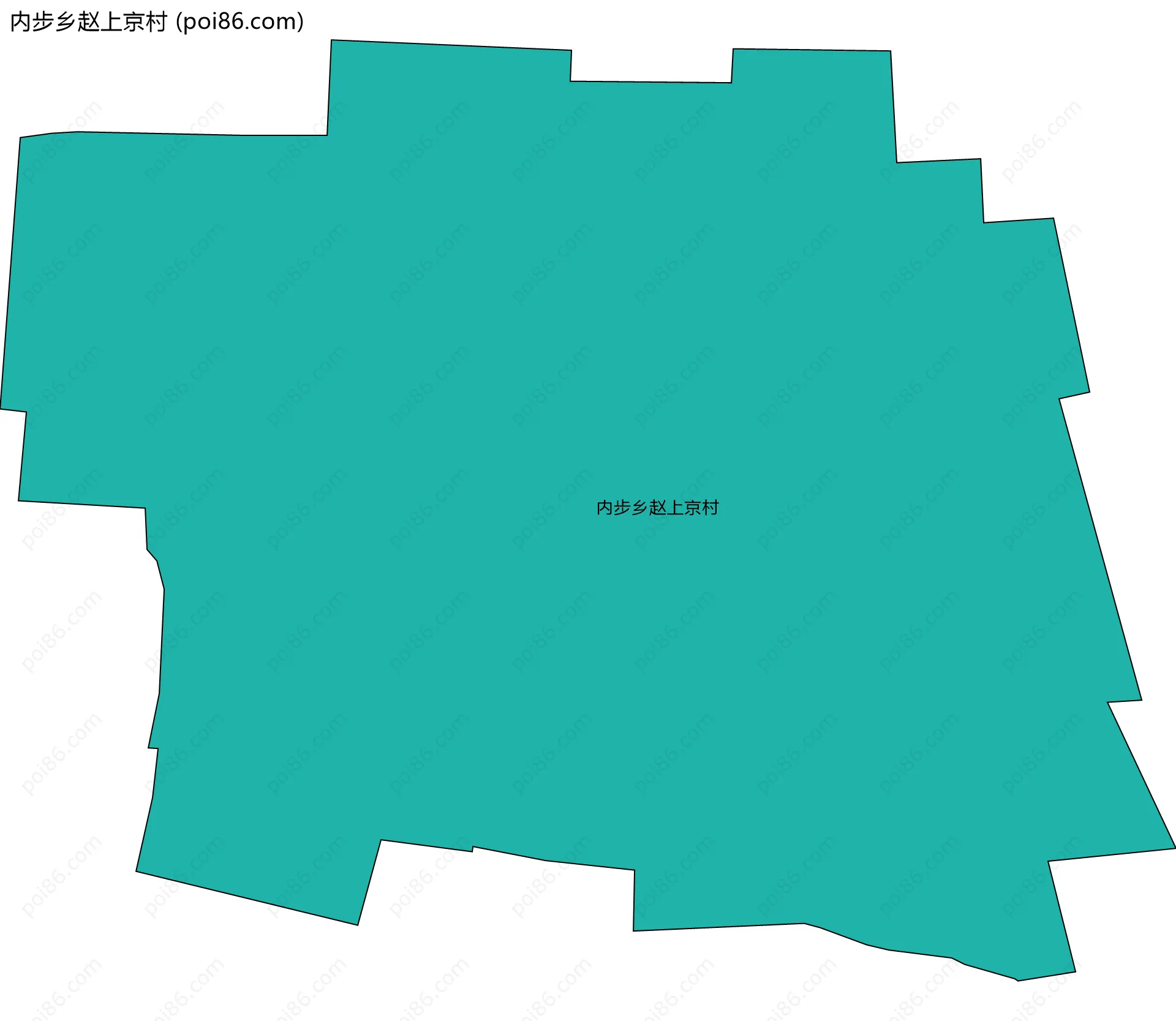 内步乡赵上京村边界地图