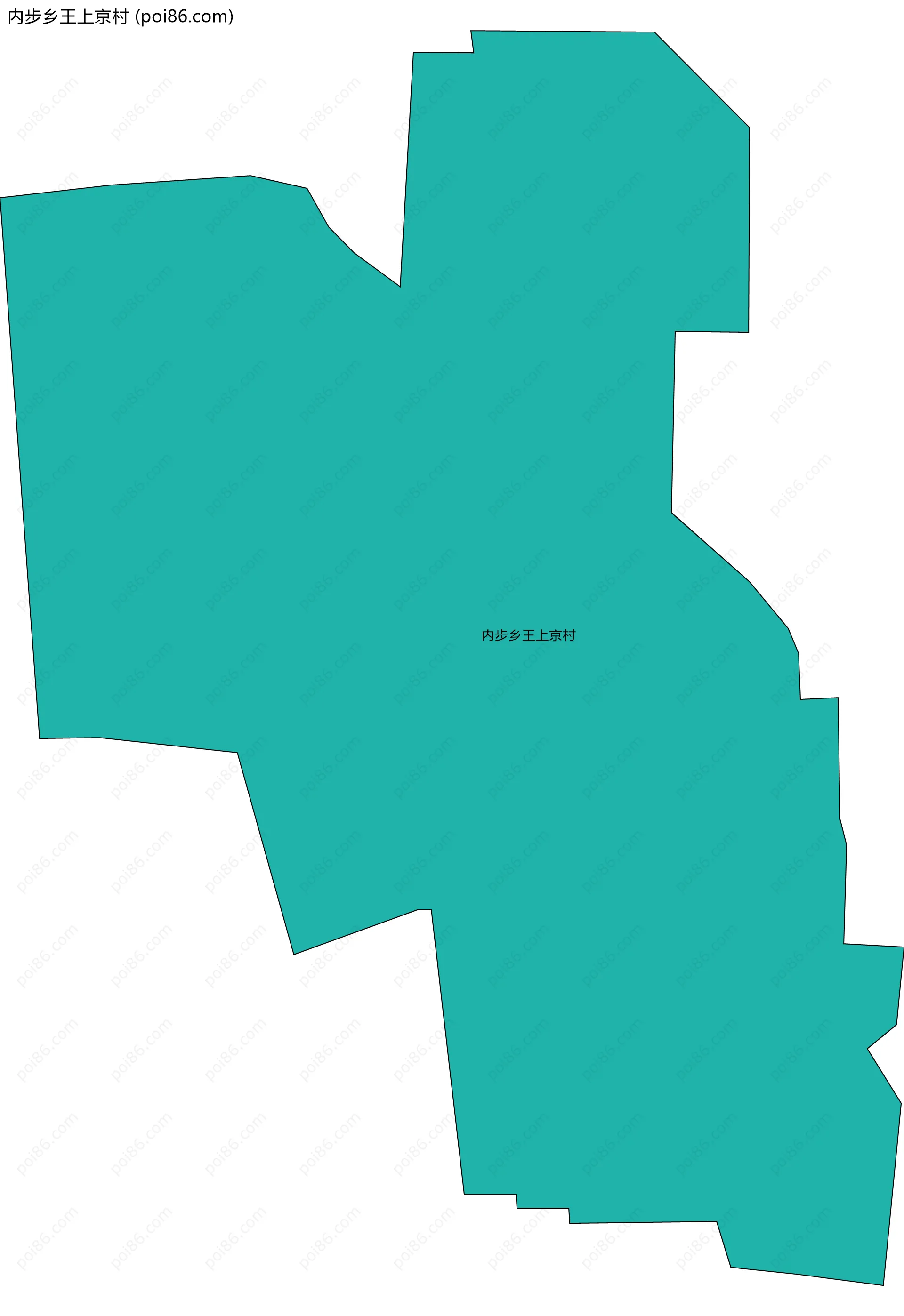 内步乡王上京村边界地图