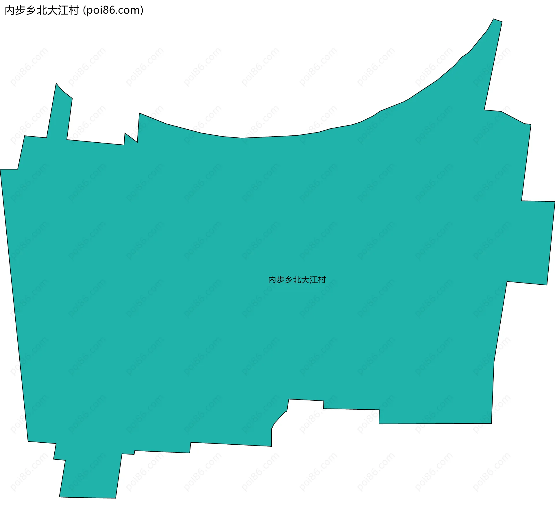 内步乡北大江村边界地图