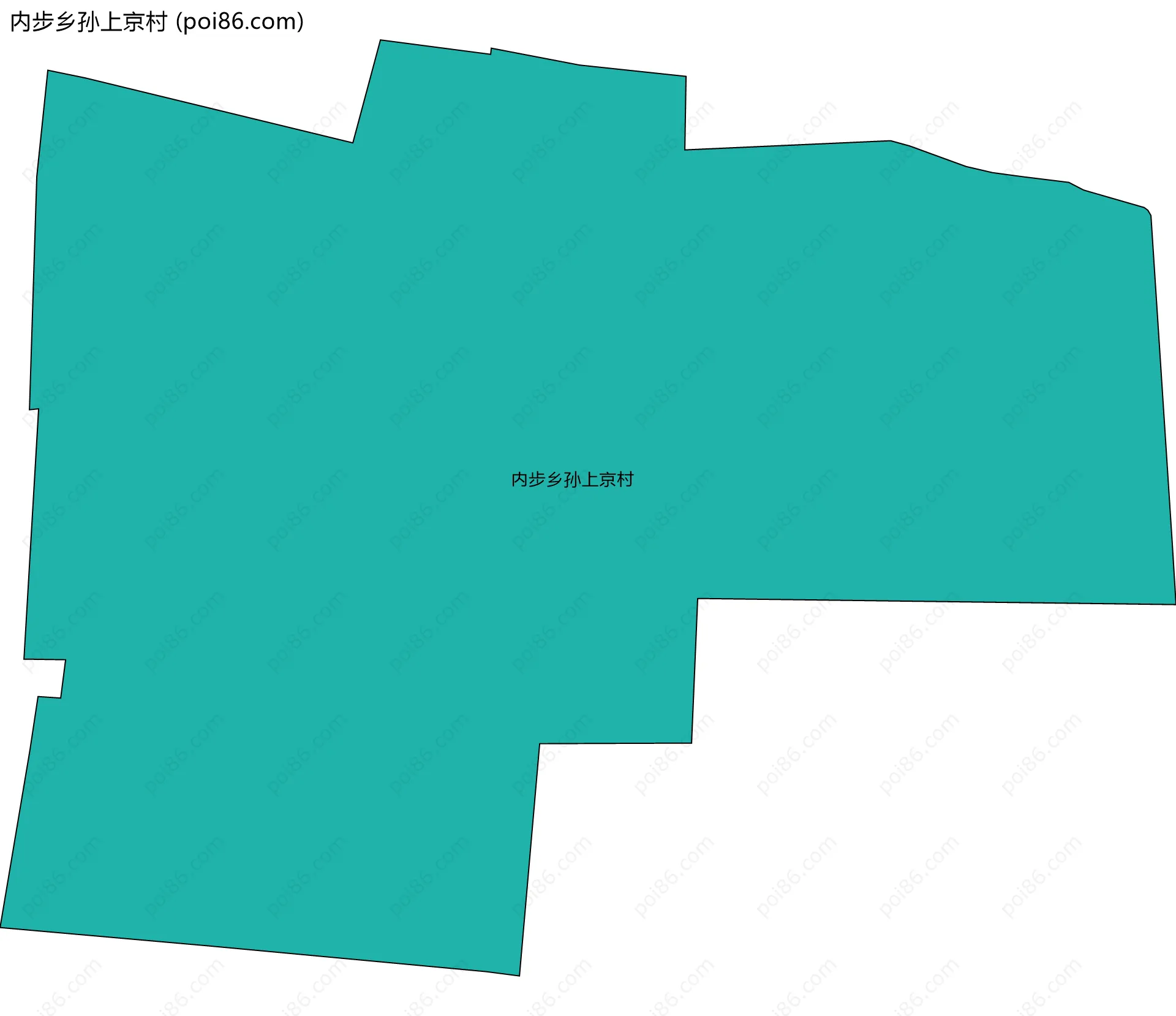 内步乡孙上京村边界地图