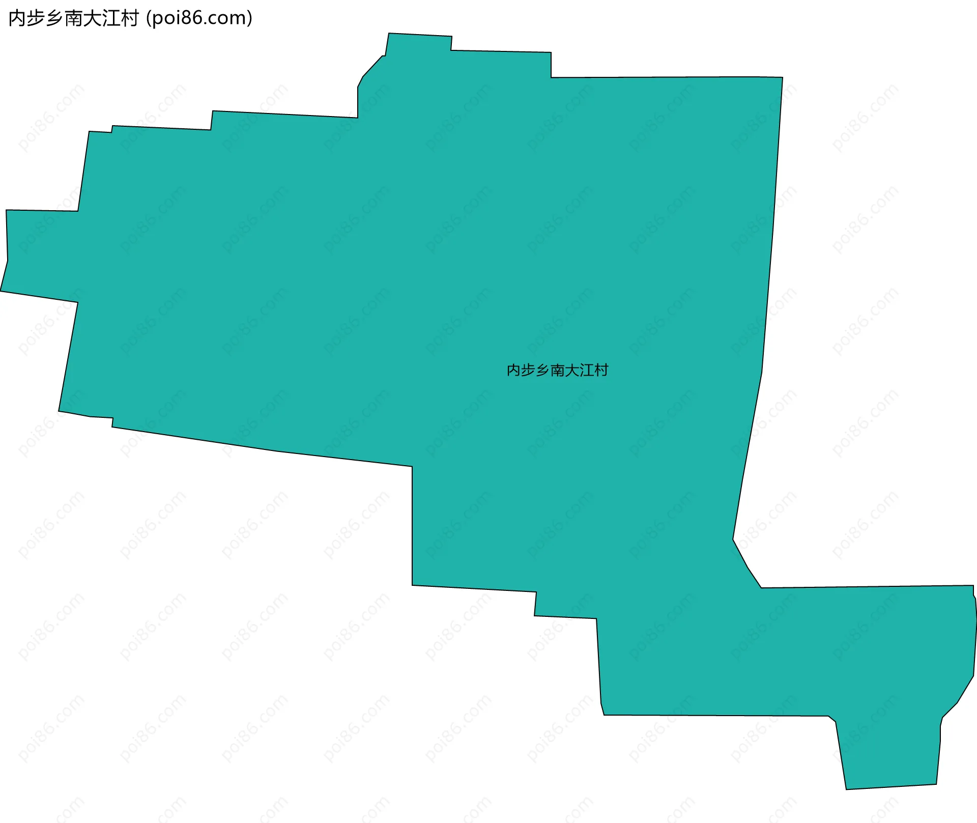 内步乡南大江村边界地图