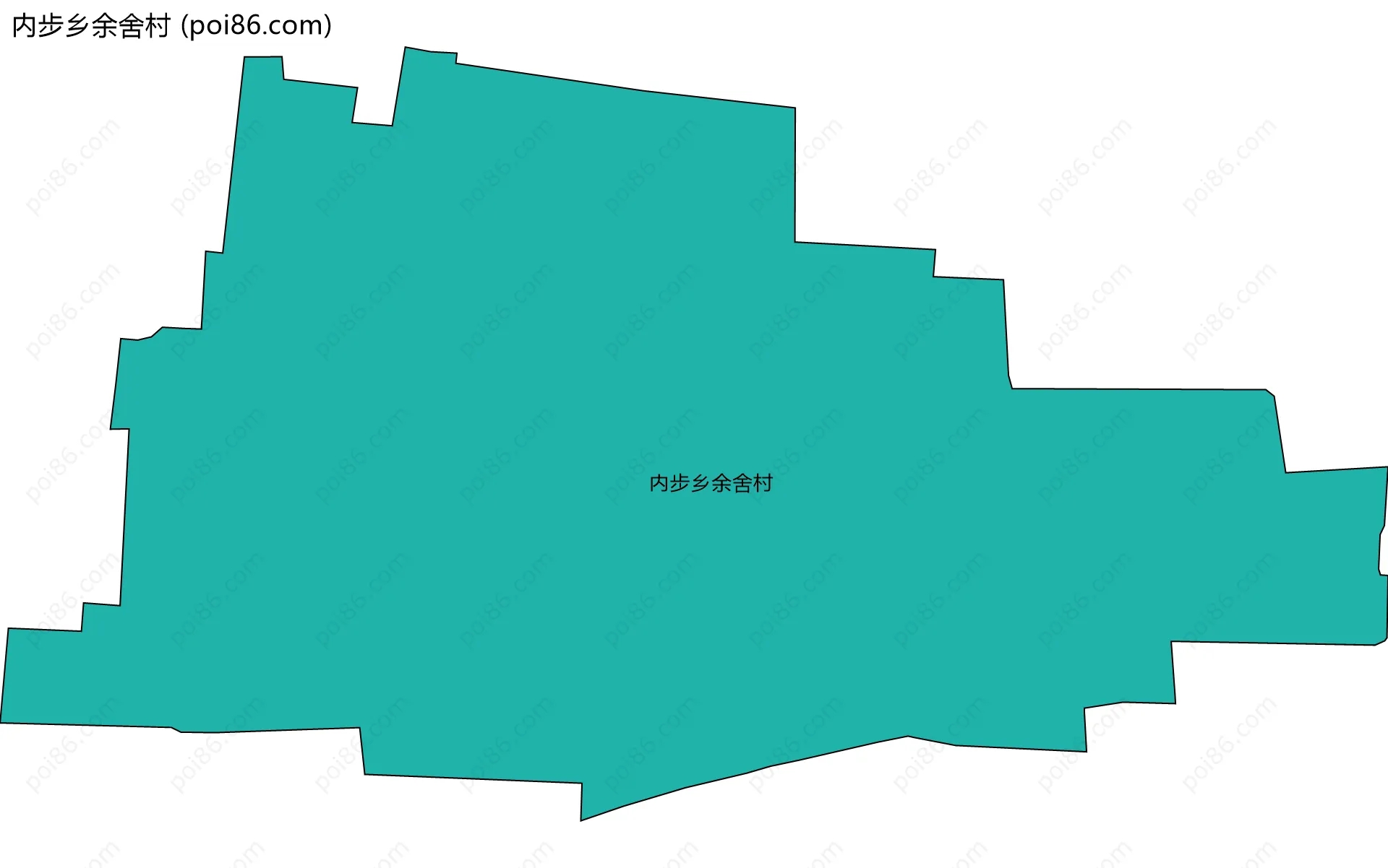 内步乡余舍村边界地图