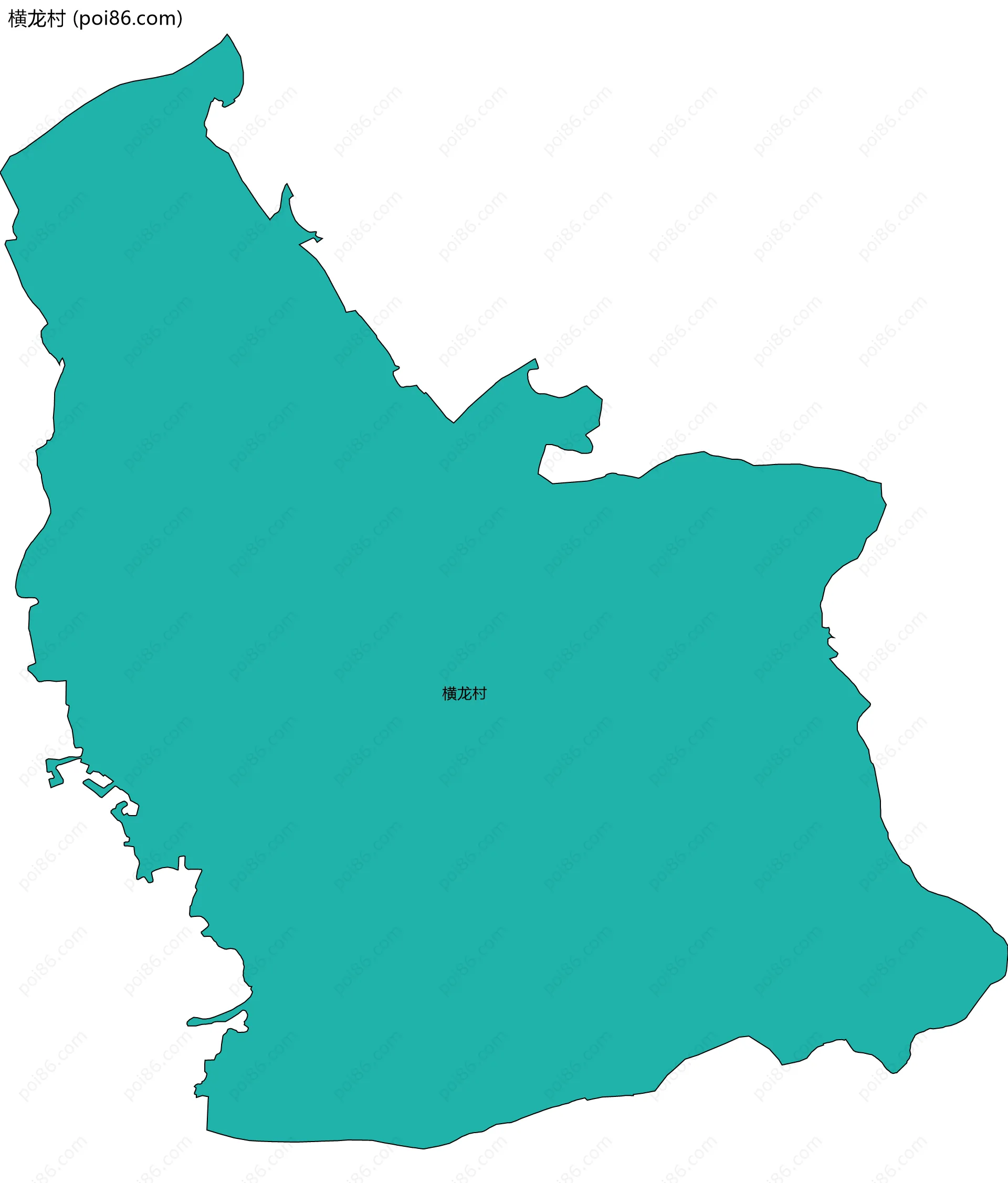 横龙村边界地图