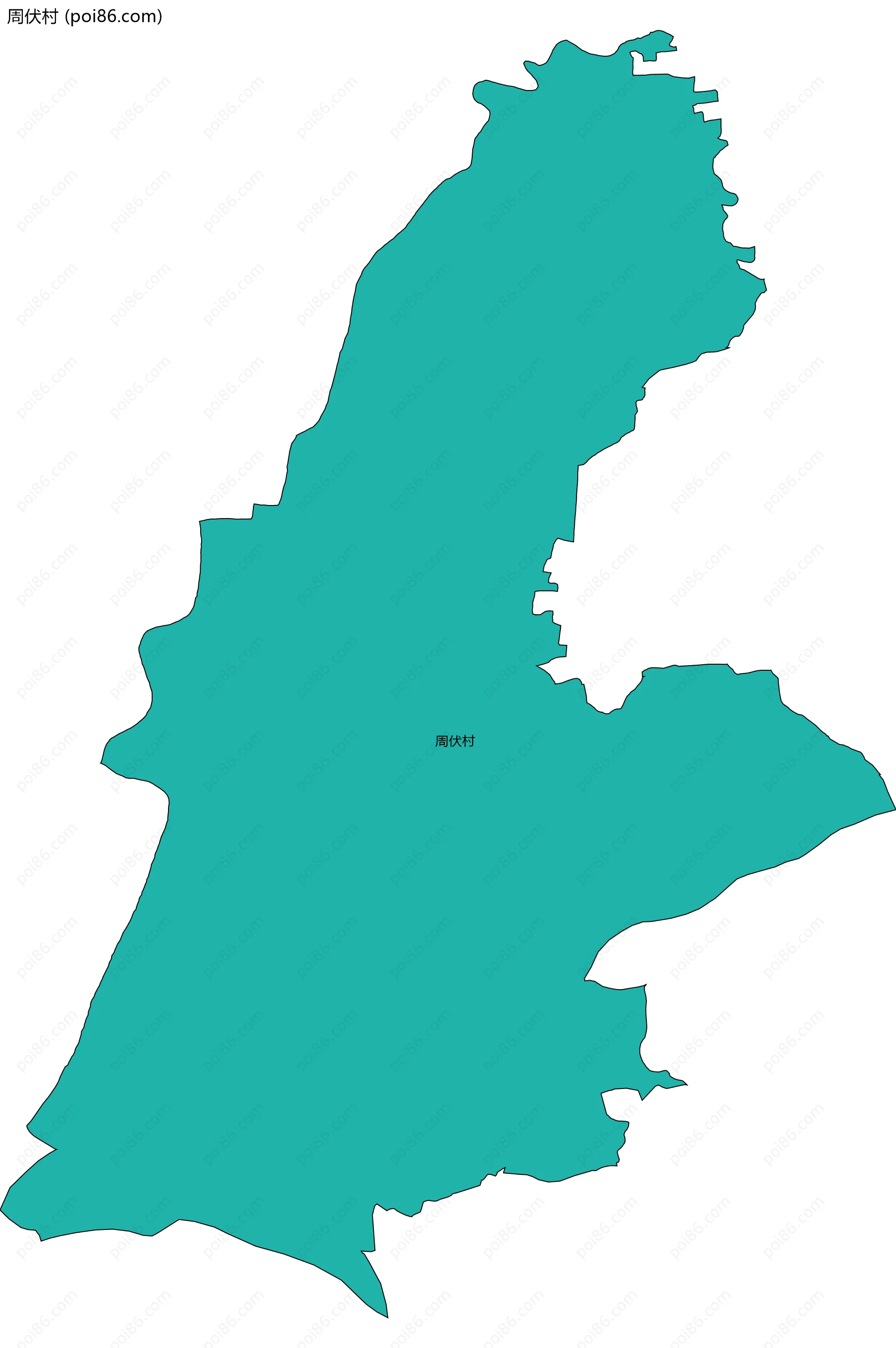 周伏村边界地图