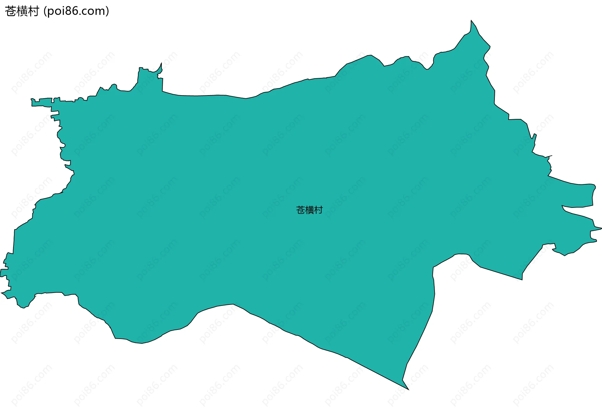 苍横村边界地图