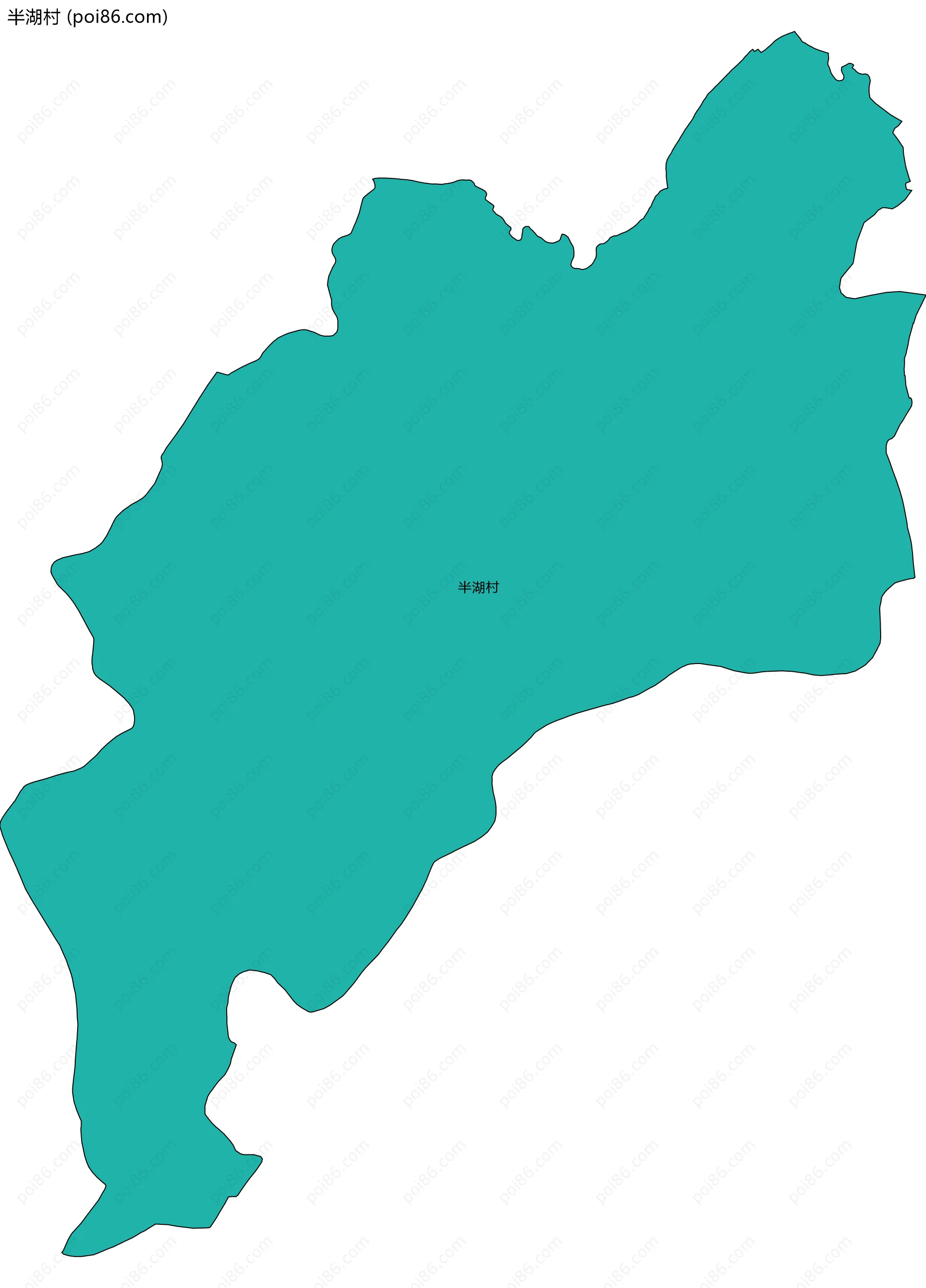 半湖村边界地图