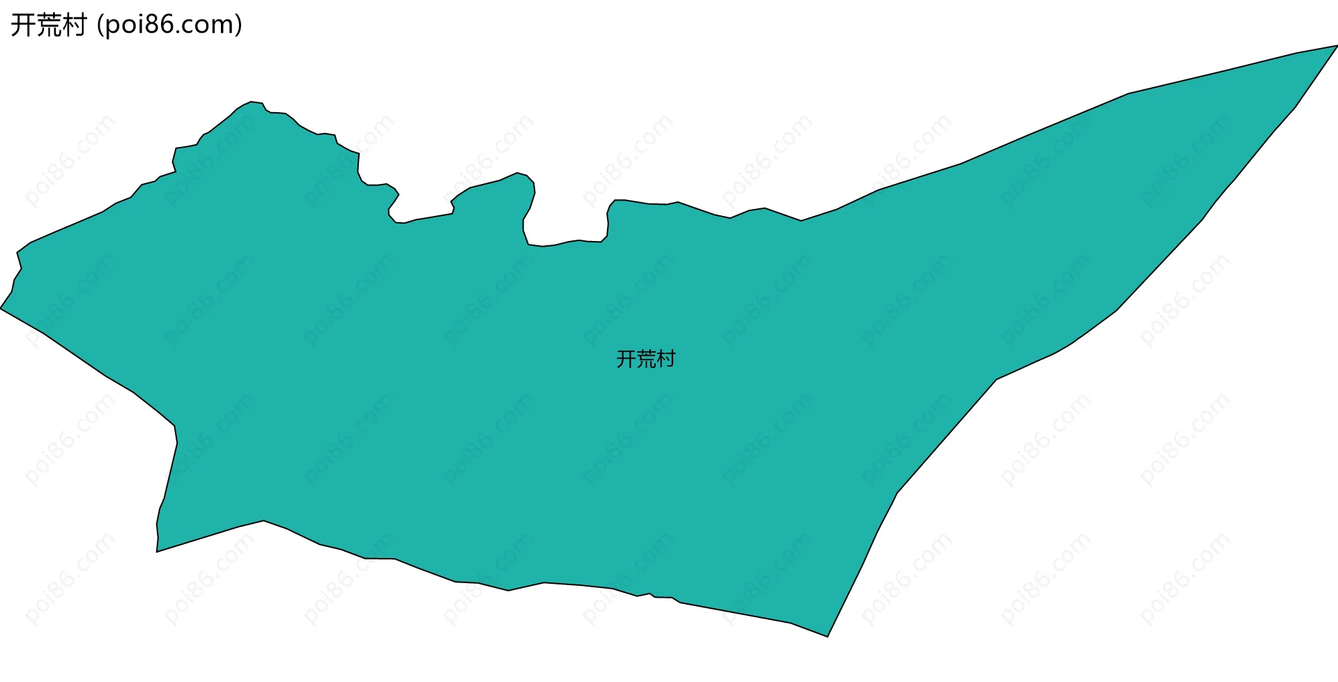 开荒村边界地图