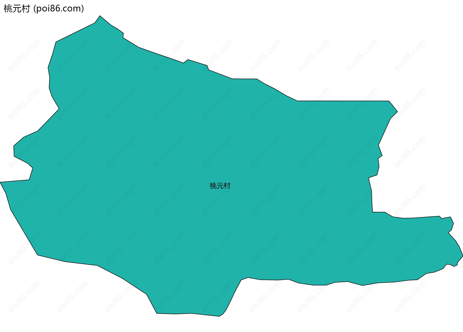 桃元村边界地图
