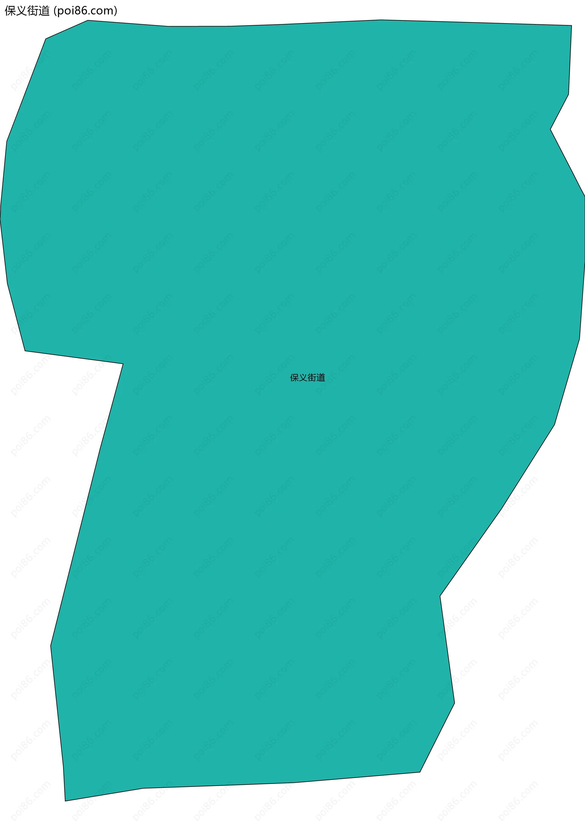 保义街道边界地图