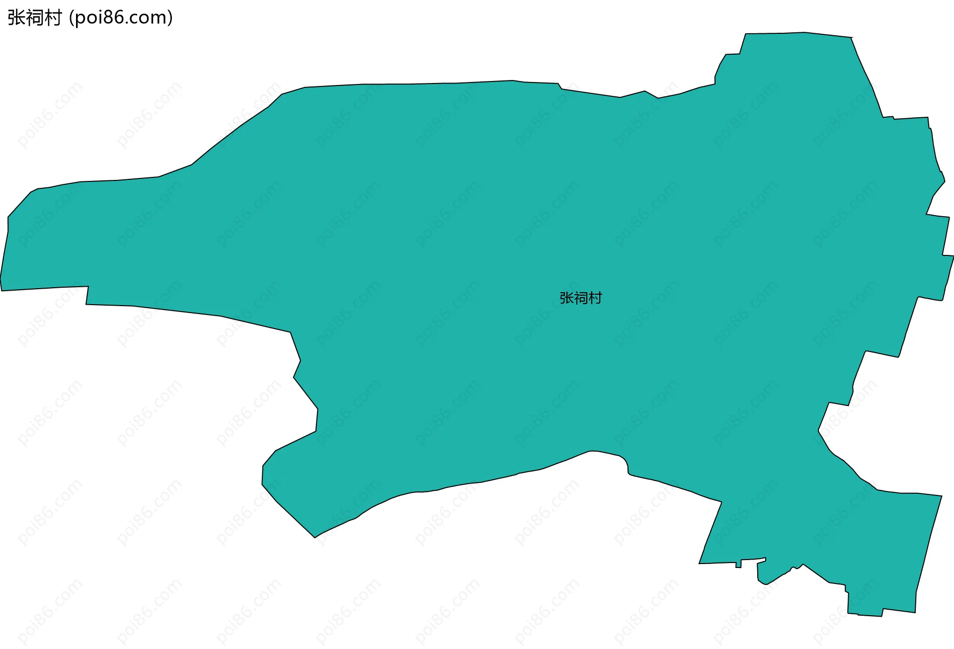 张祠村边界地图