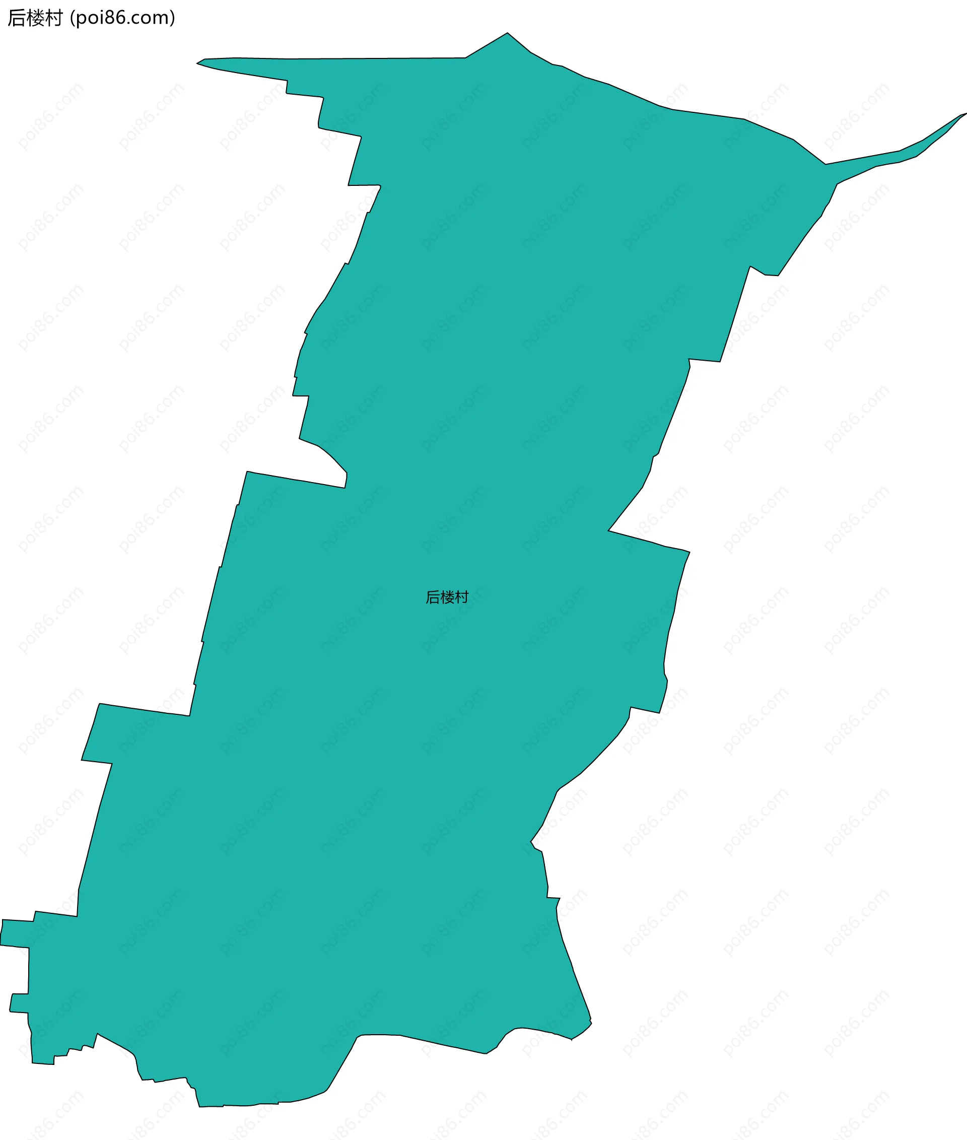 后楼村边界地图