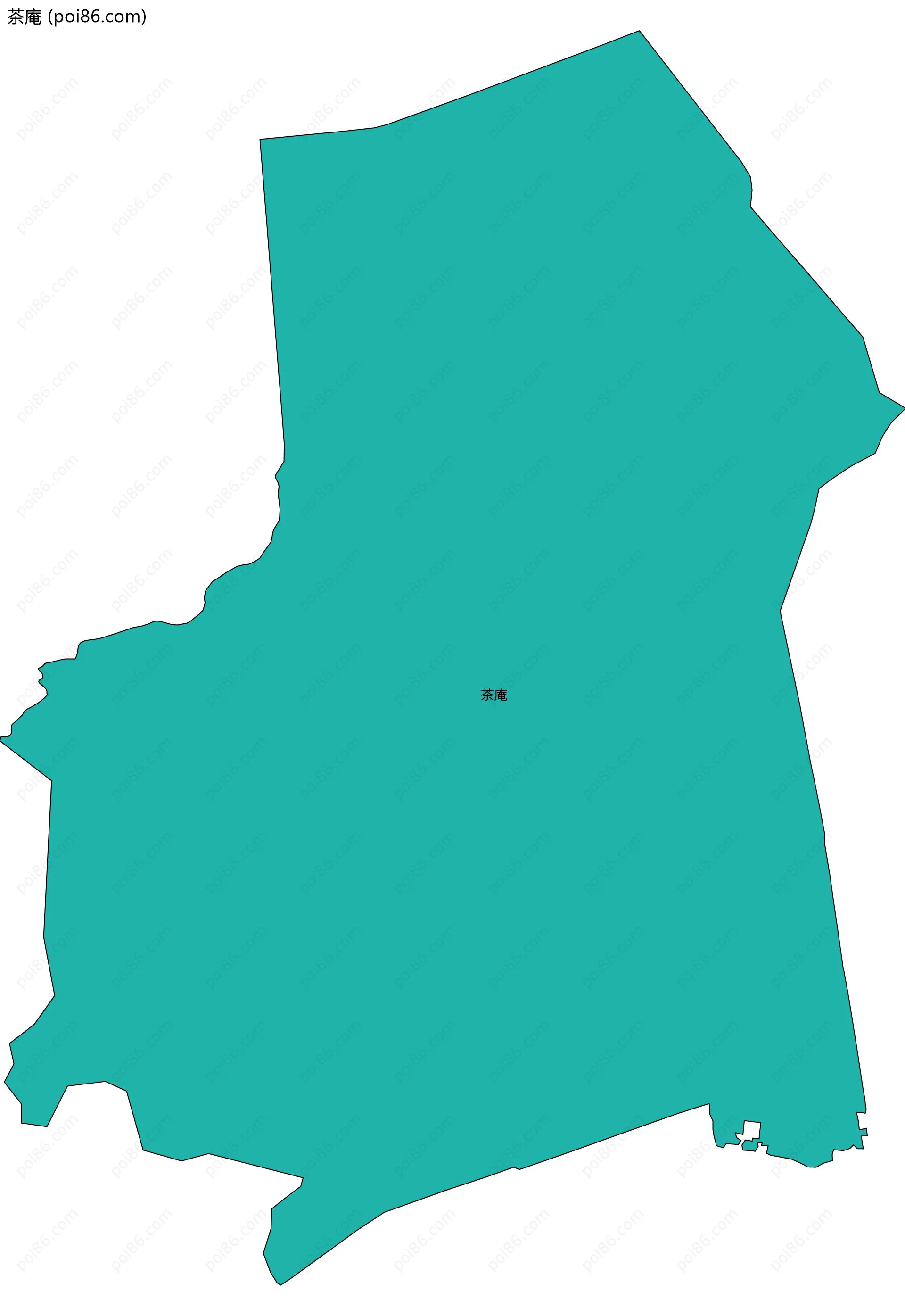 茶庵边界地图