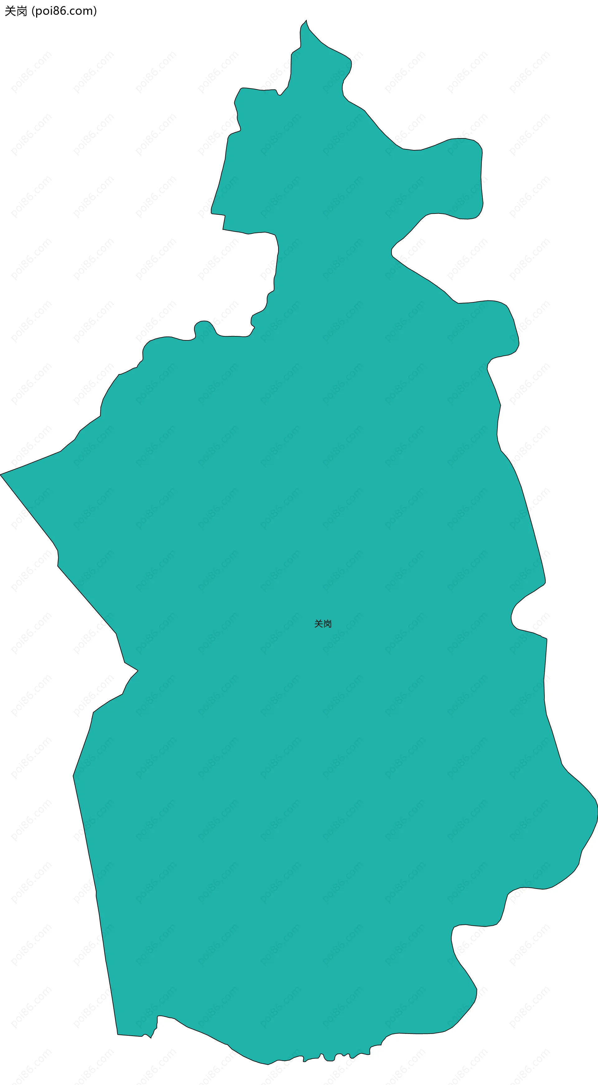 关岗边界地图