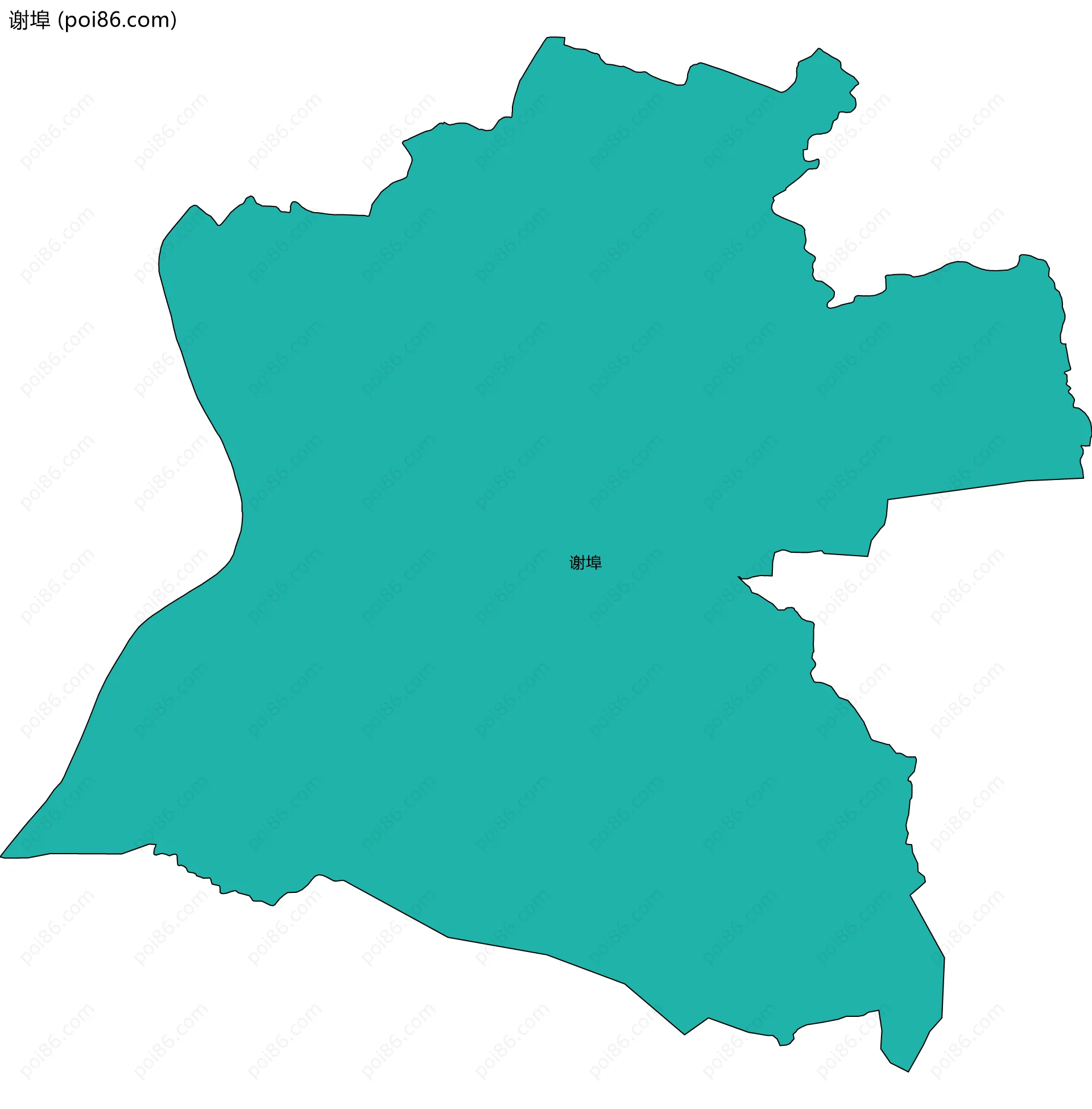 谢埠边界地图