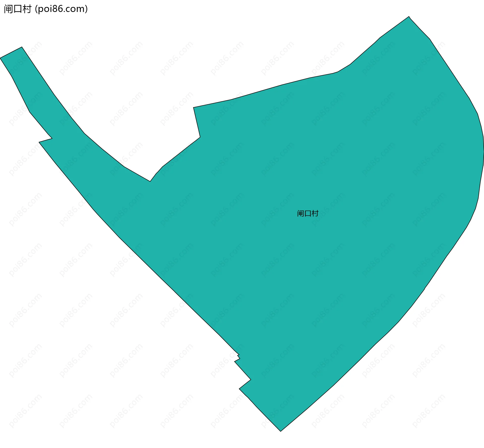 闸口村边界地图