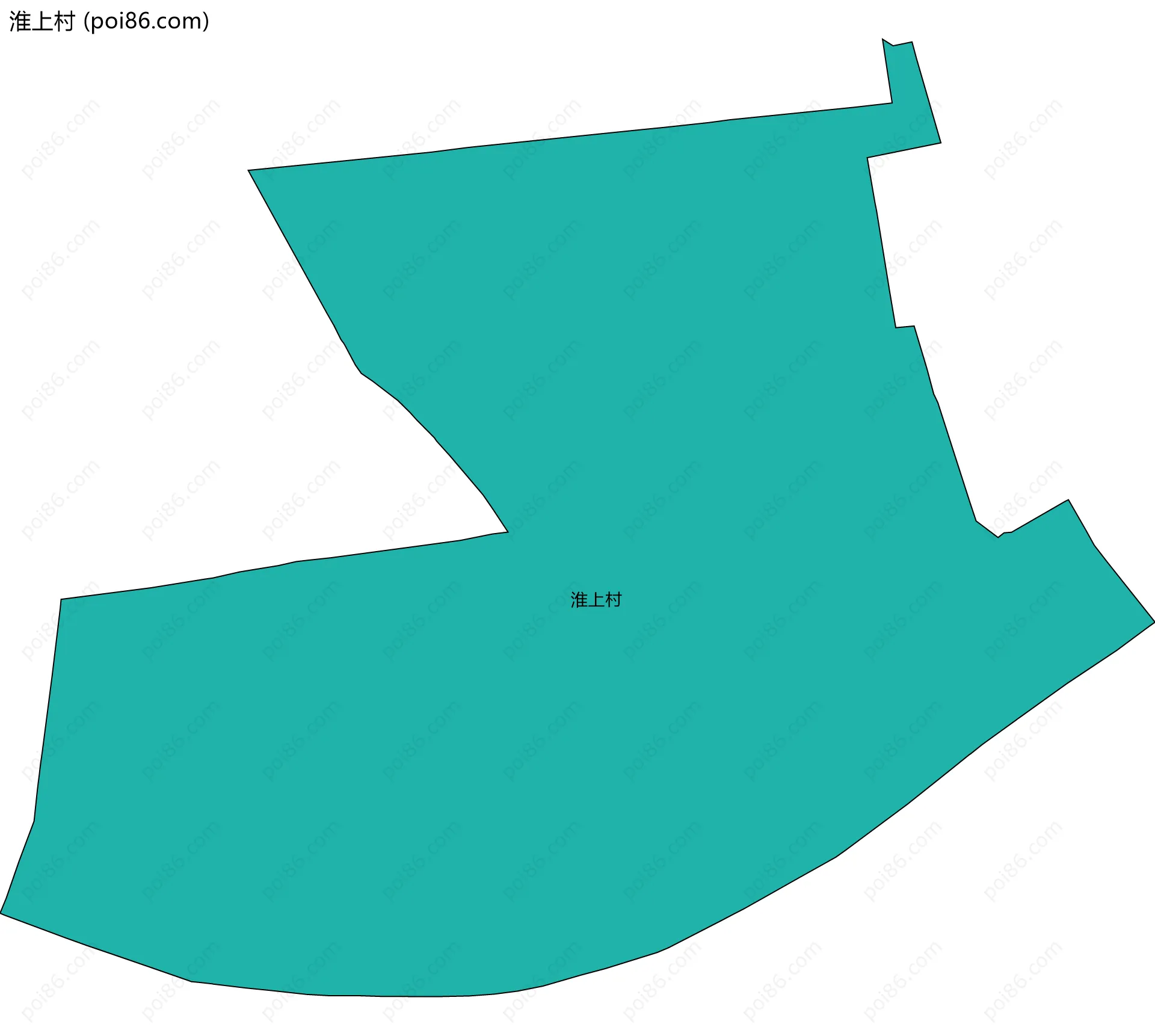 淮上村边界地图