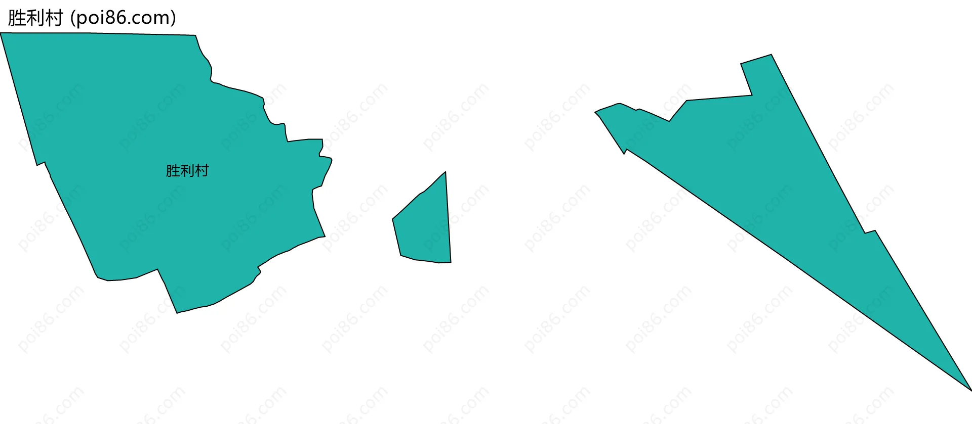 胜利村边界地图