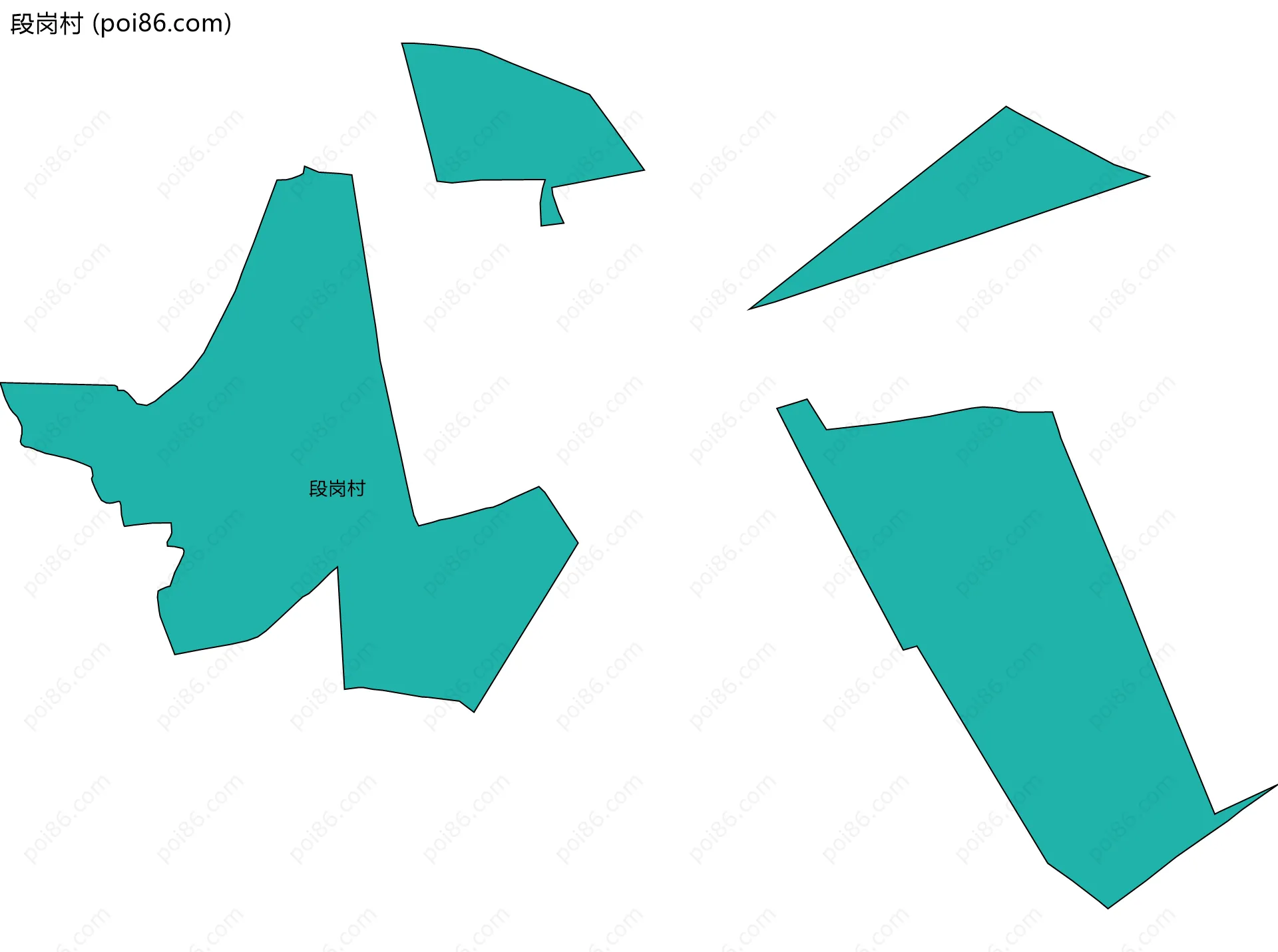 段岗村边界地图